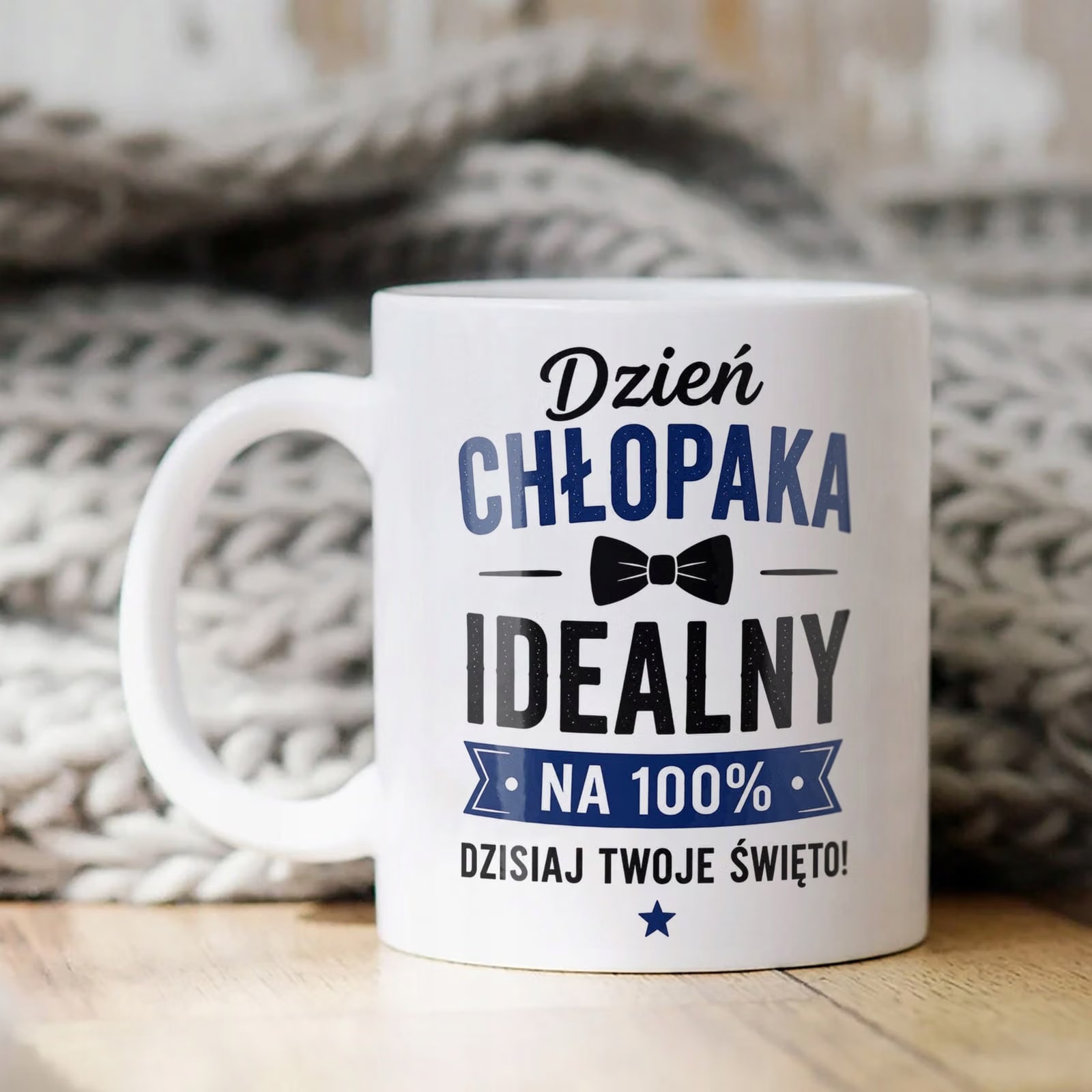 Biały Kubek z nadrukiem Dzień Chłopaka Dla Mężczyzny Upominek Prezent