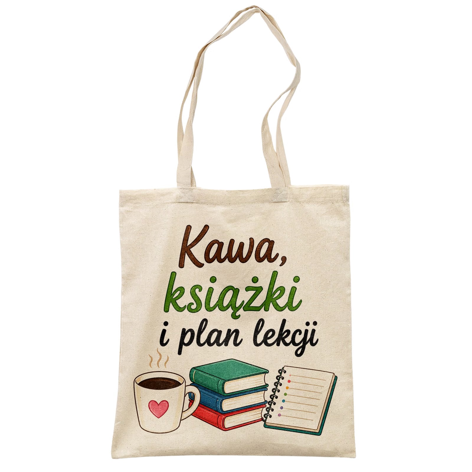 Torba shopper bawełniana Dzień Nauczyciela na zakupy z nadrukiem prezent