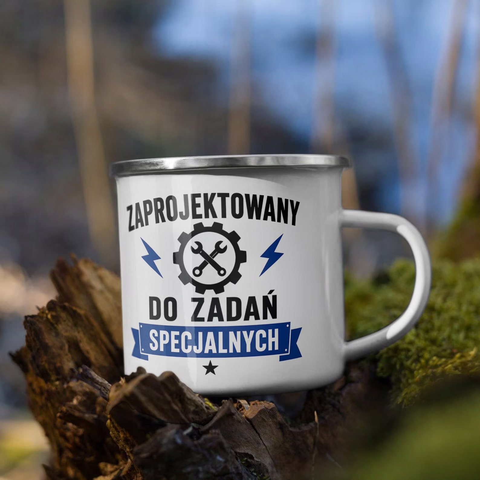 Zestaw Kubek Emaliowany Poduszka Dzień Chłopaka Z Nadrukiem