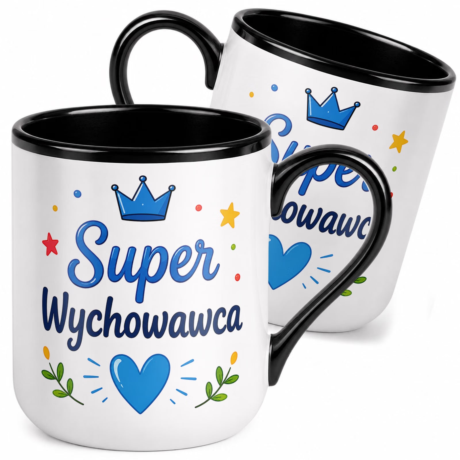 Kubek z nadrukiem Premium Czarny Dzień Nauczyciela Dla Wychowawcy Prezent