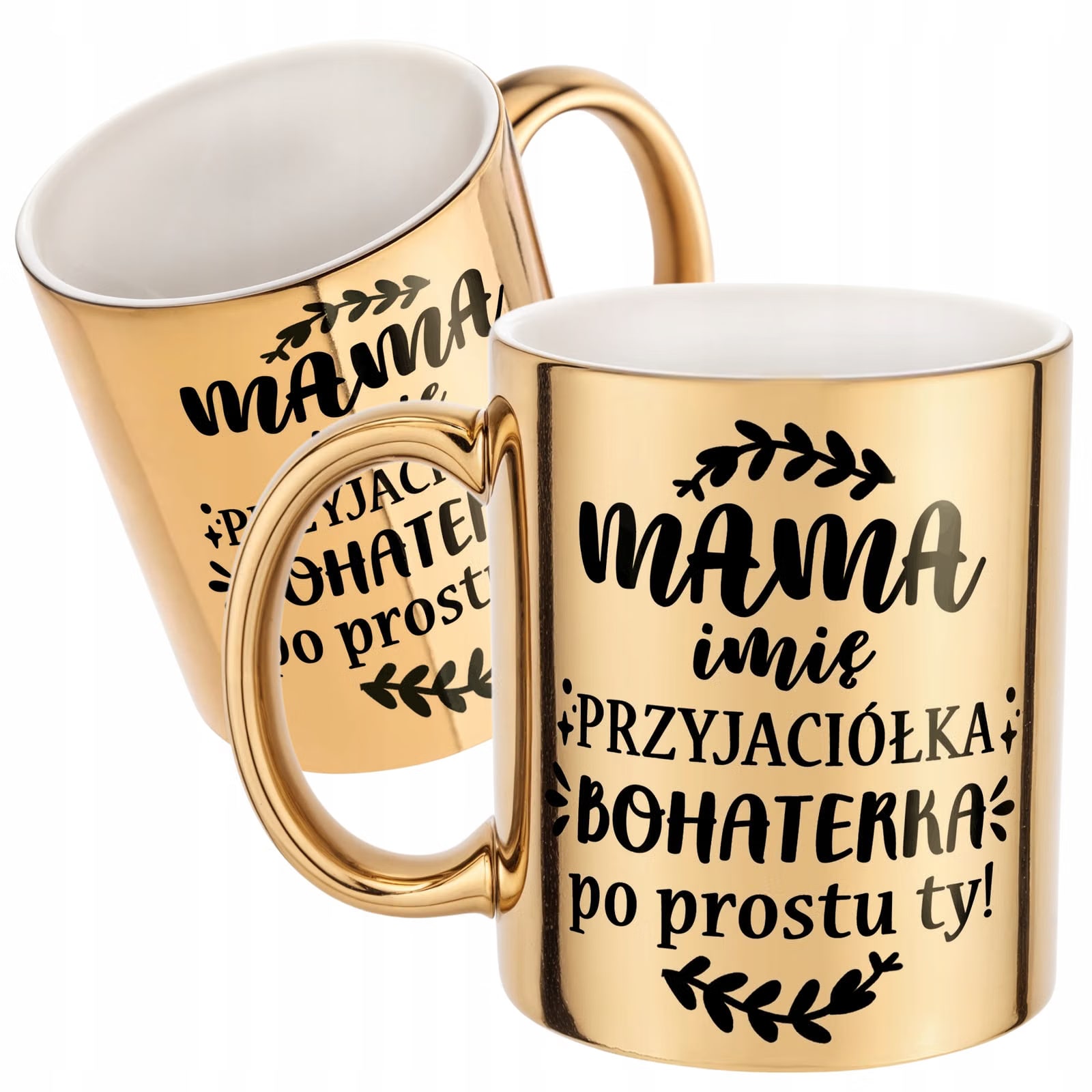 Złoty Kubek ceramiczny Personalizowany Dzień Matki Dla Mamy Prezent