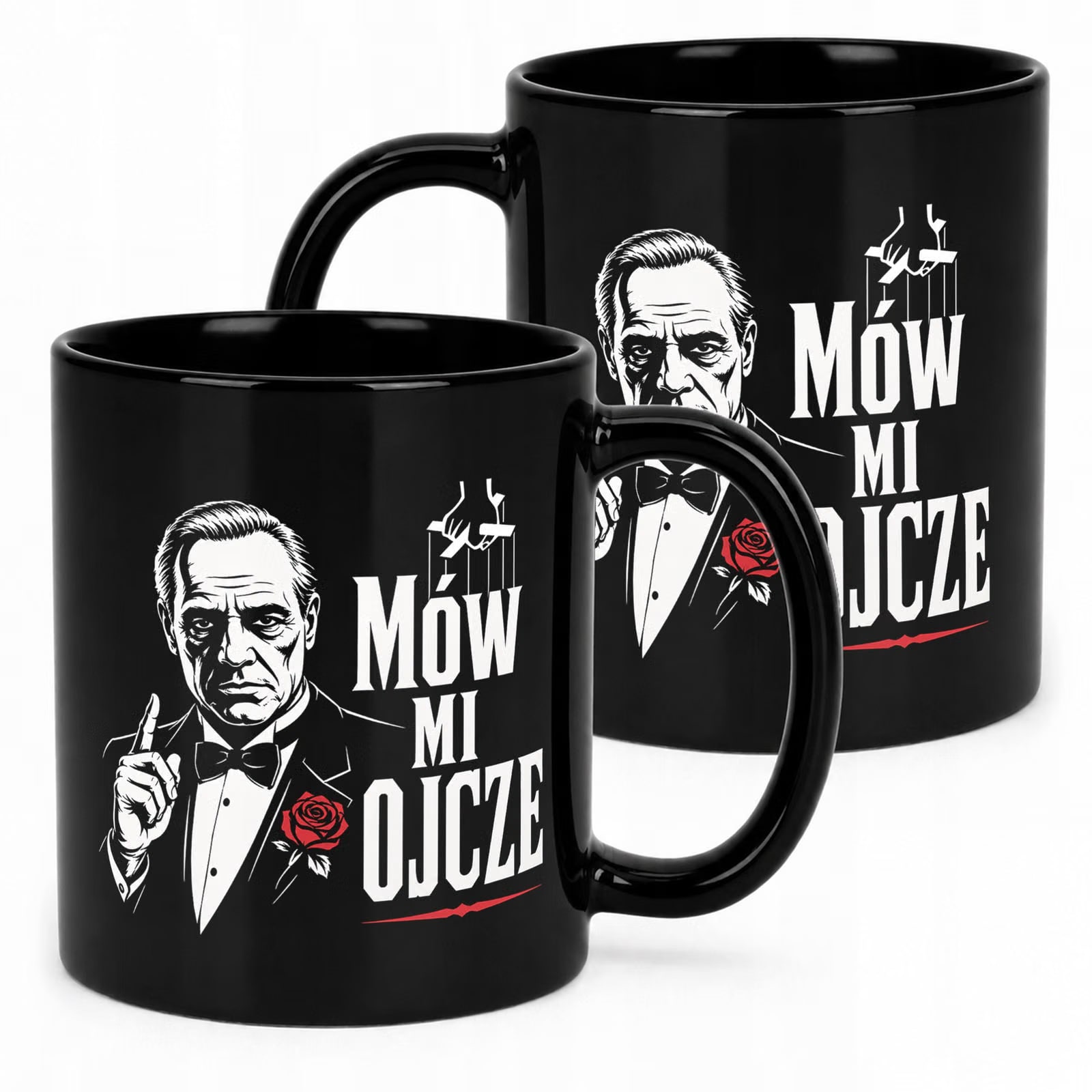 Kubek czarny dla taty prezent na Dzień Ojca wyjątkowy upominek dla taty