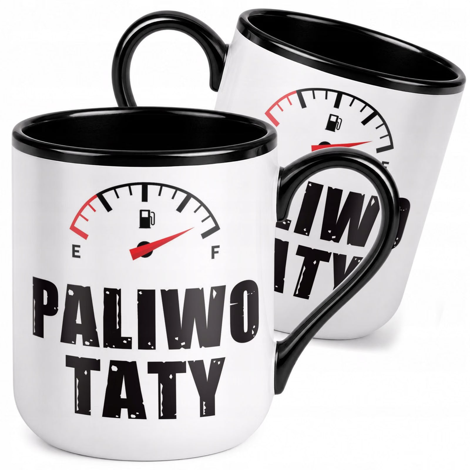 Kubek z nadrukiem Premium Czarny Dla Taty Dzień Ojca Upominek Prezent