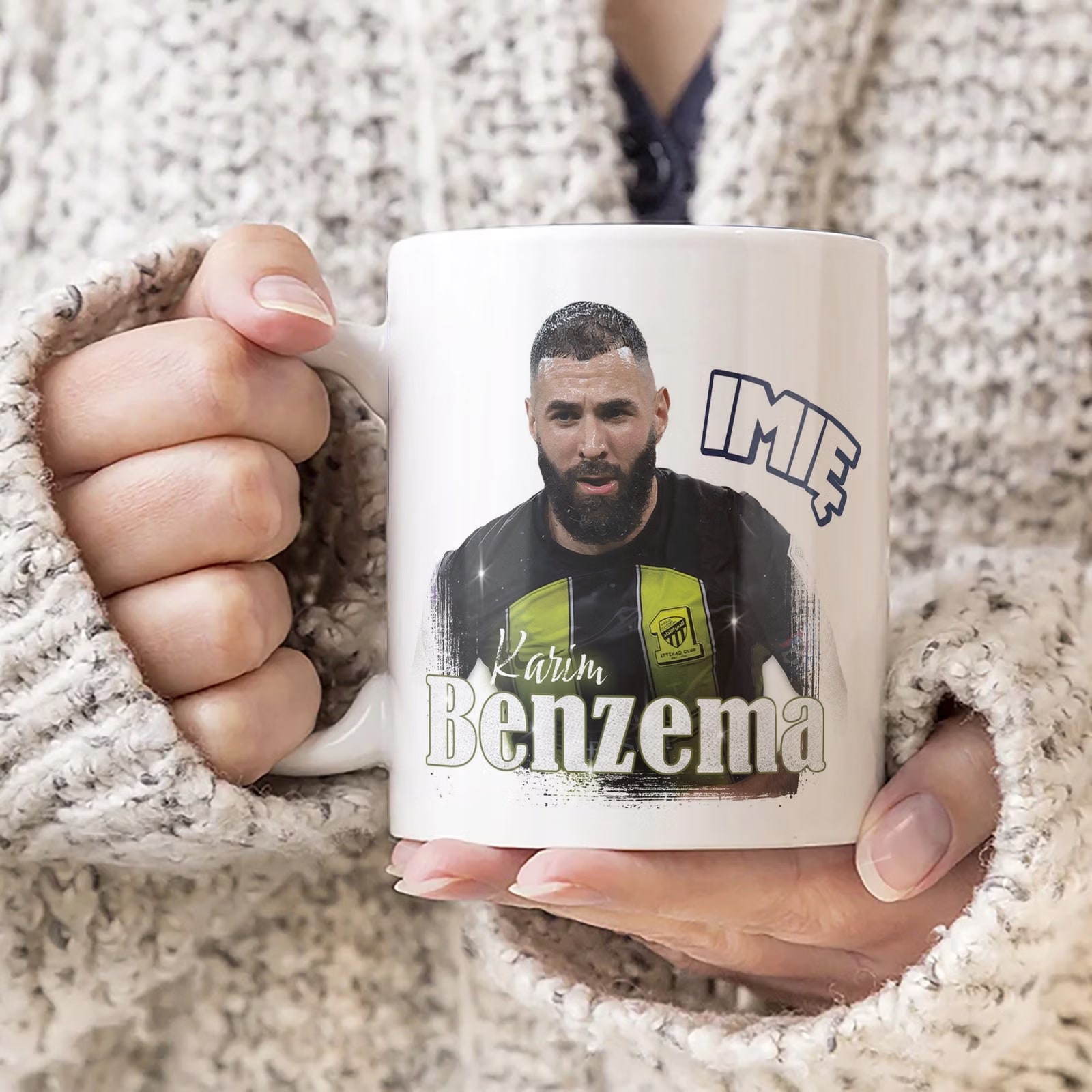 Zestaw personalizowany Kubek + Plecak Karim Benzema Al-Ittihad