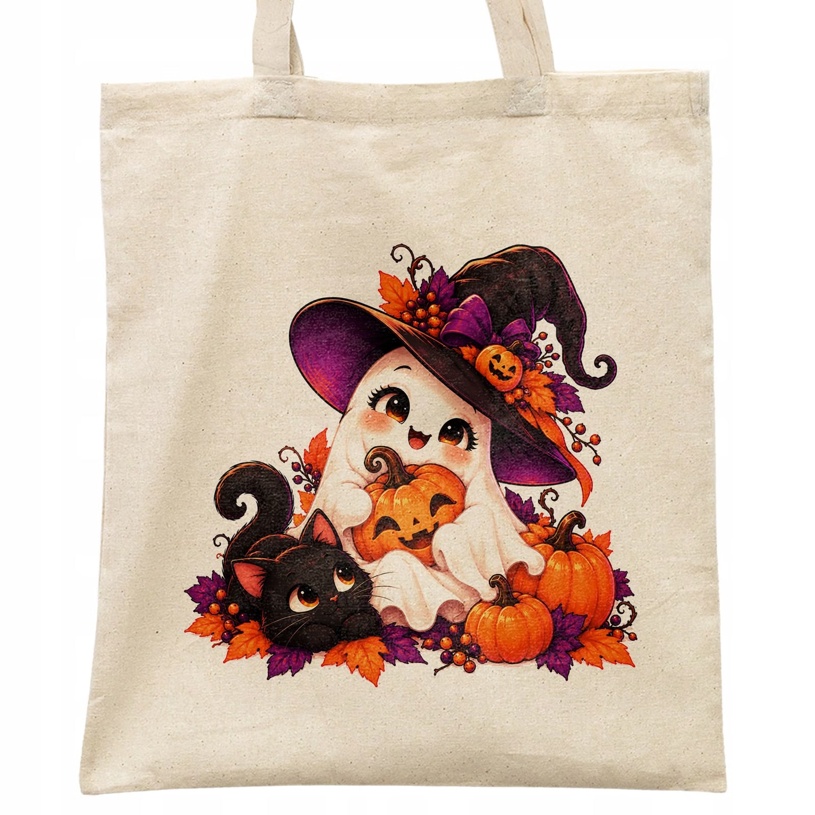 Torba shopper bawełniana halloween na zakupy z nadrukiem prezent