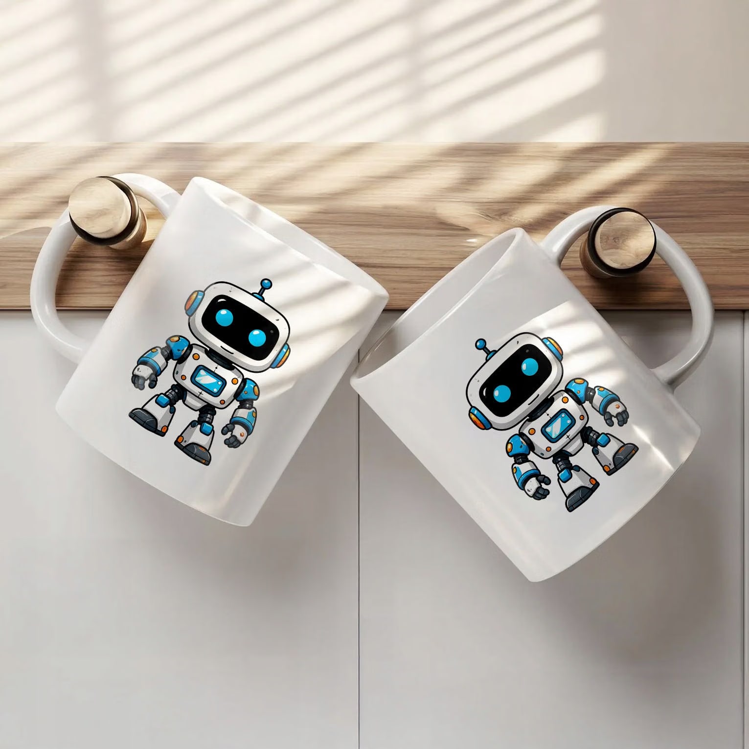 Zestaw Kubek Podkładka pod mysz dla graczy z nadrukiem Robot