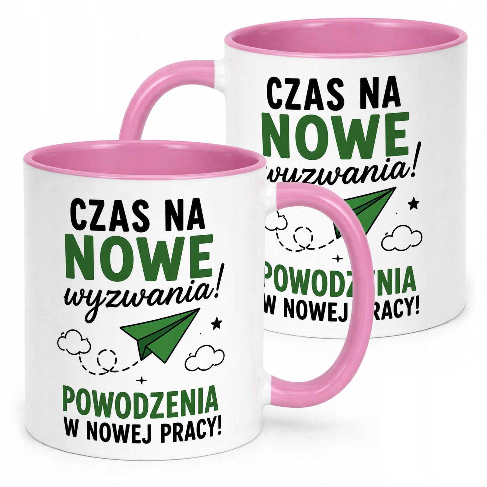 Kubek Różowy z nadrukiem Pożegnanie Odejście z Pracy Upominek Prezent