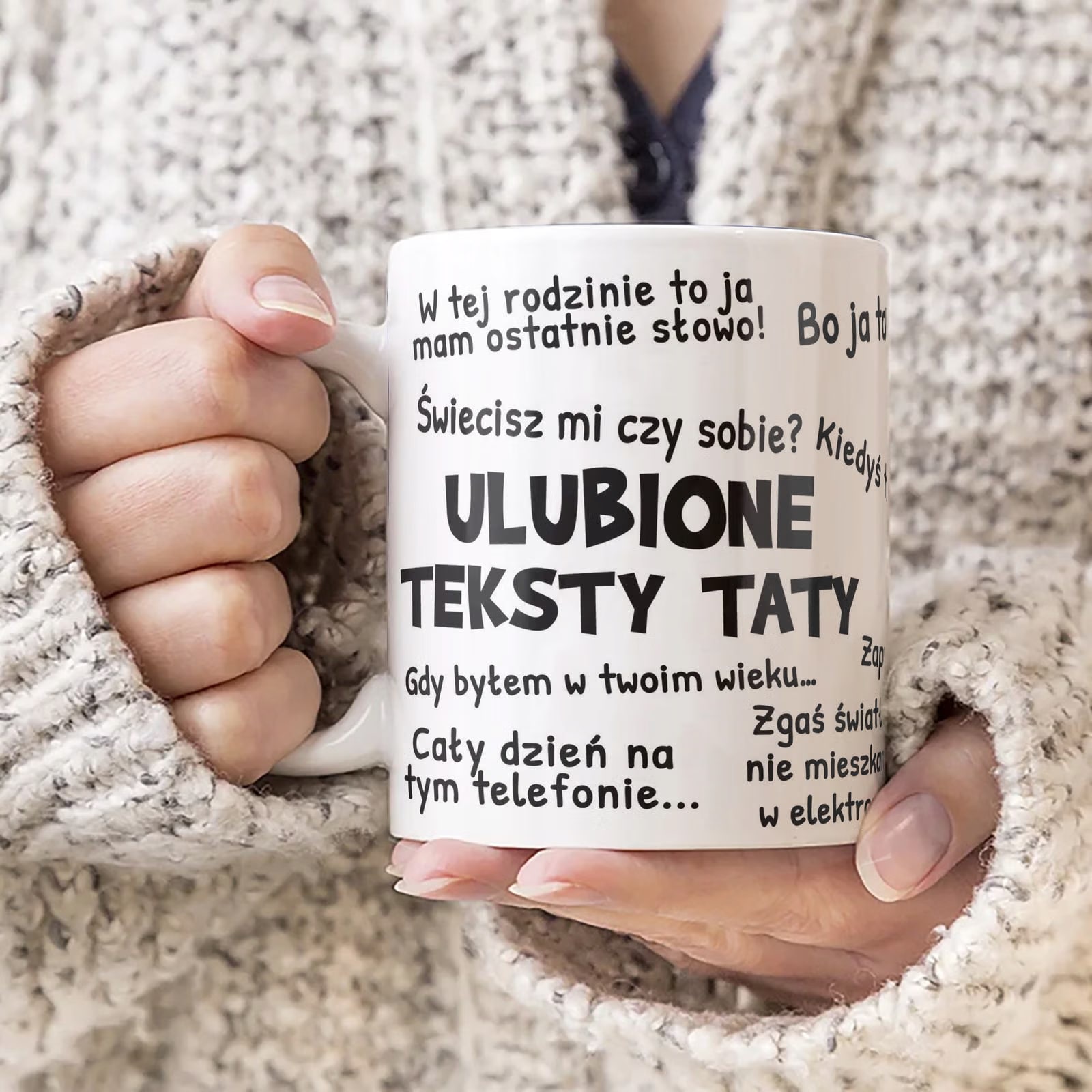 Kubek ceramiczny Dzień Ojca Dla Taty Ulubione Teksty Taty Prezent