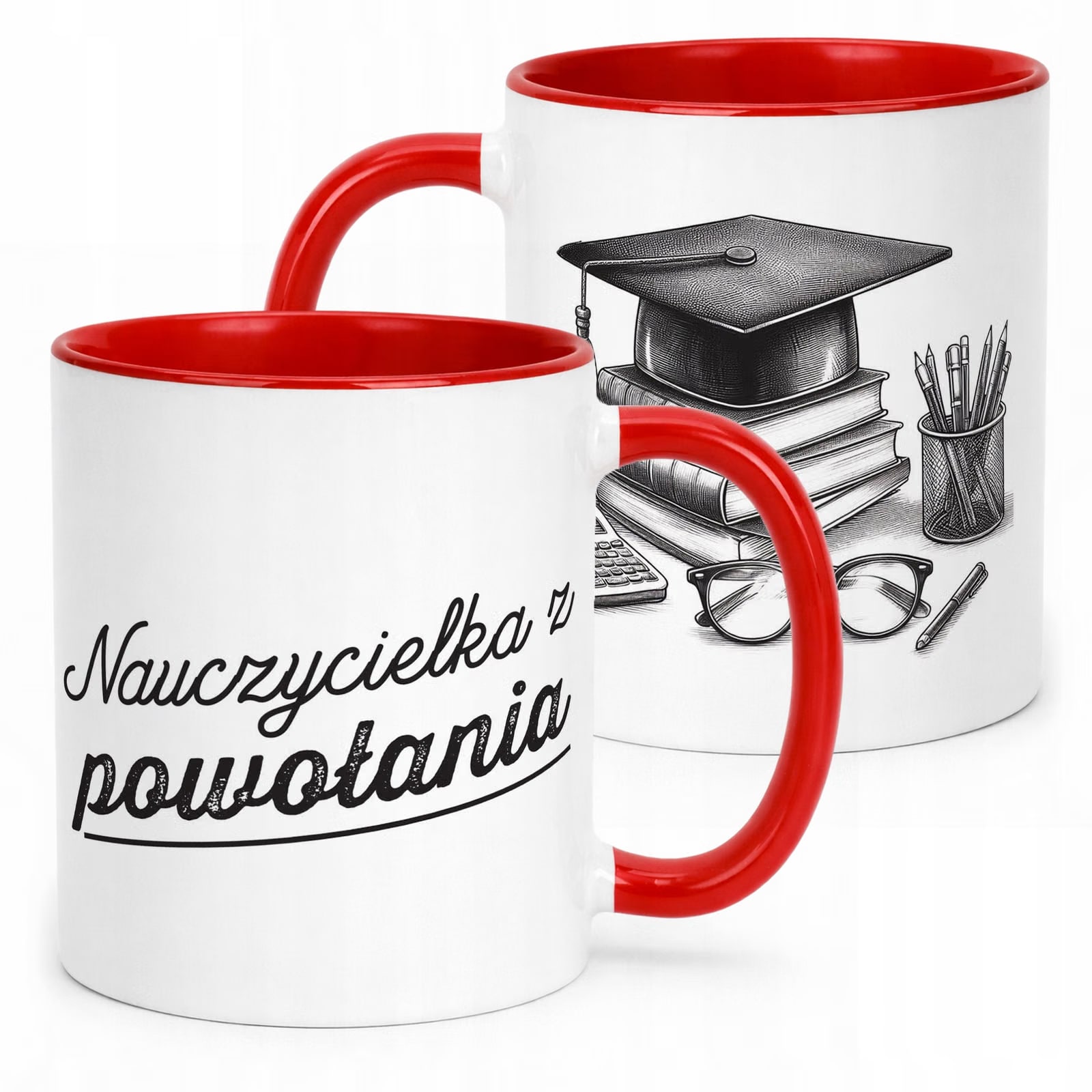 Kubek Czerwony Najlepsza Nauczycielka Dzień Nauczyciela Prezent