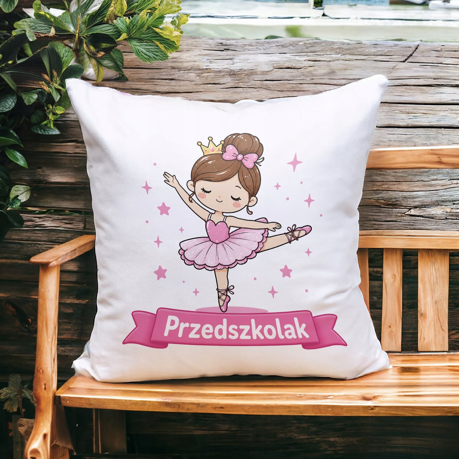 Poduszka Jasiek z nadrukiem 38x38cm Przedszkolak Dla Dzieci Prezent