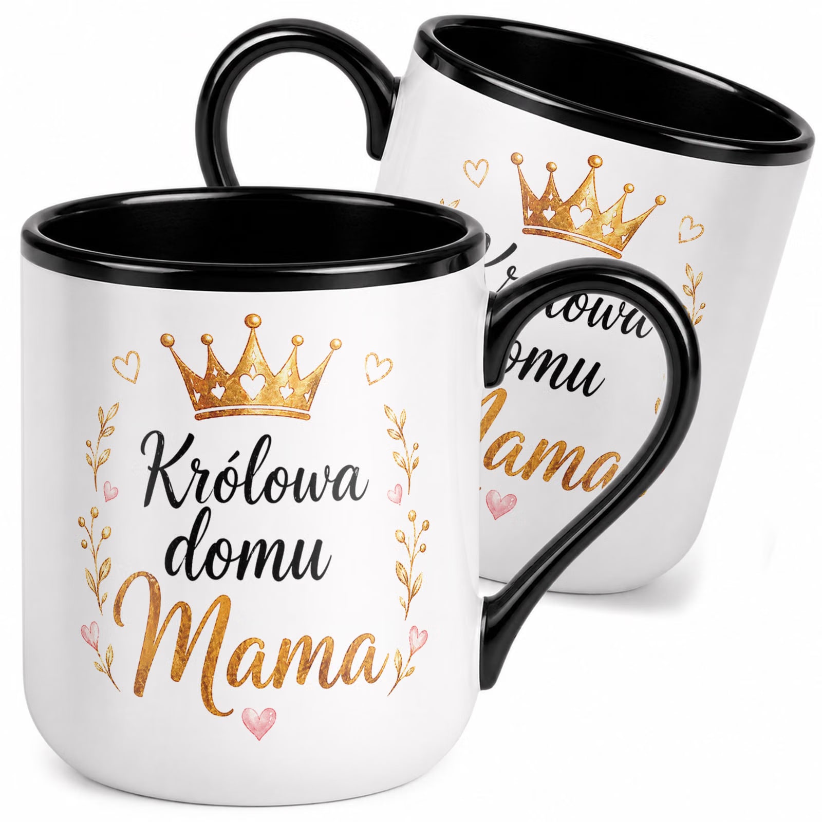 Kubek z nadrukiem Premium Czarny Dla Mamy Dzień Matki Upominek Prezent