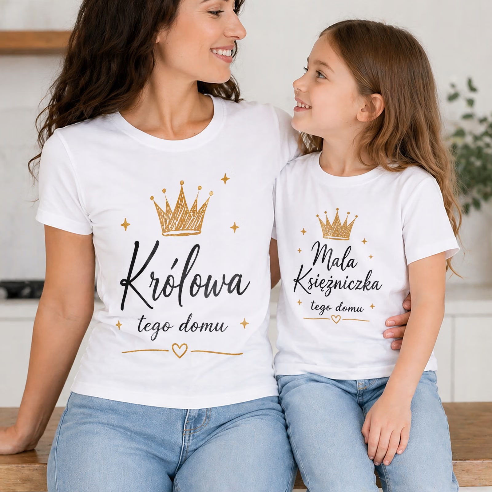 Komplet t-shirtów dla mamy i córki prezent na Dzień Matki zestaw rodzinny