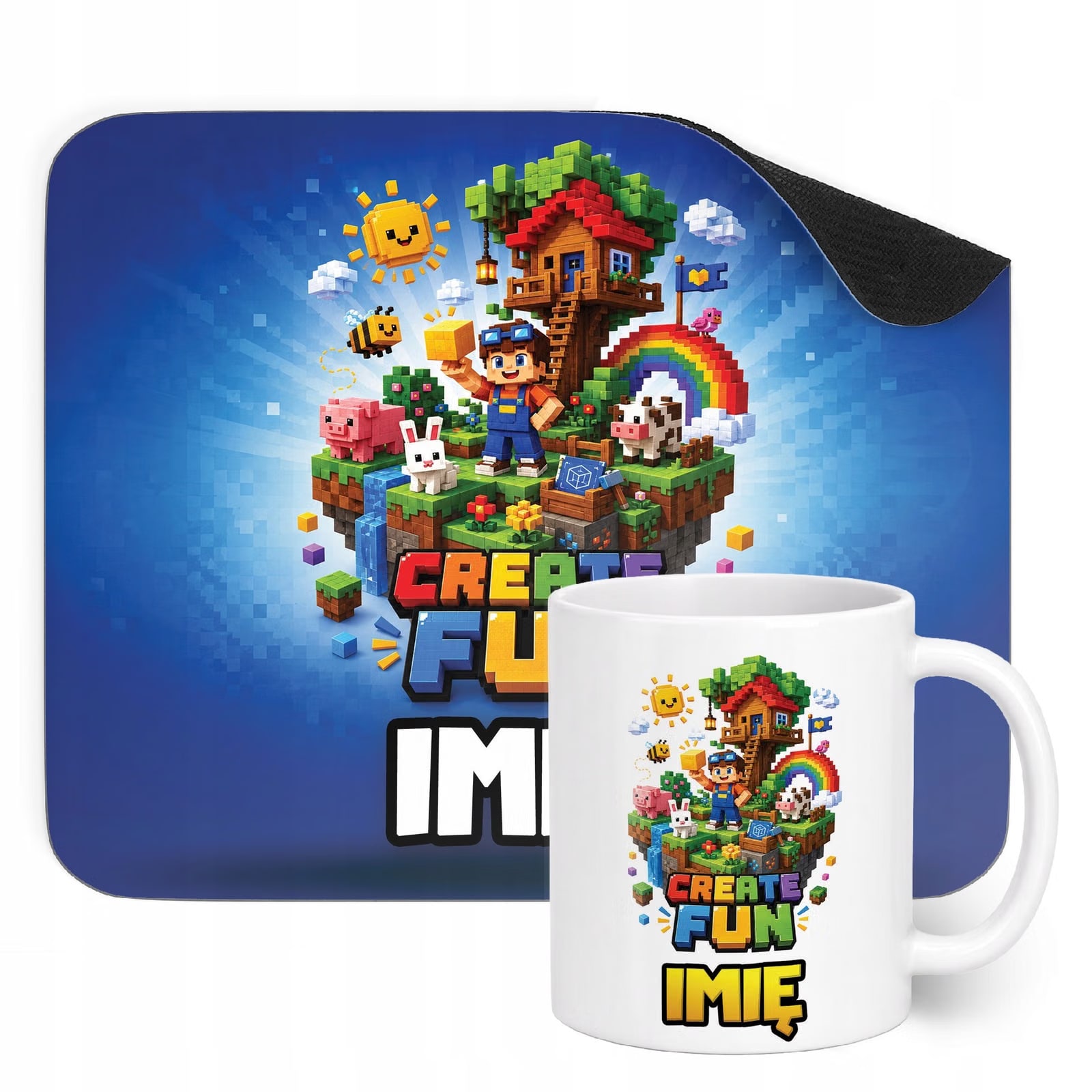 Zestaw personalizowany Kubek Podkładka pod mysz gra Create Fun