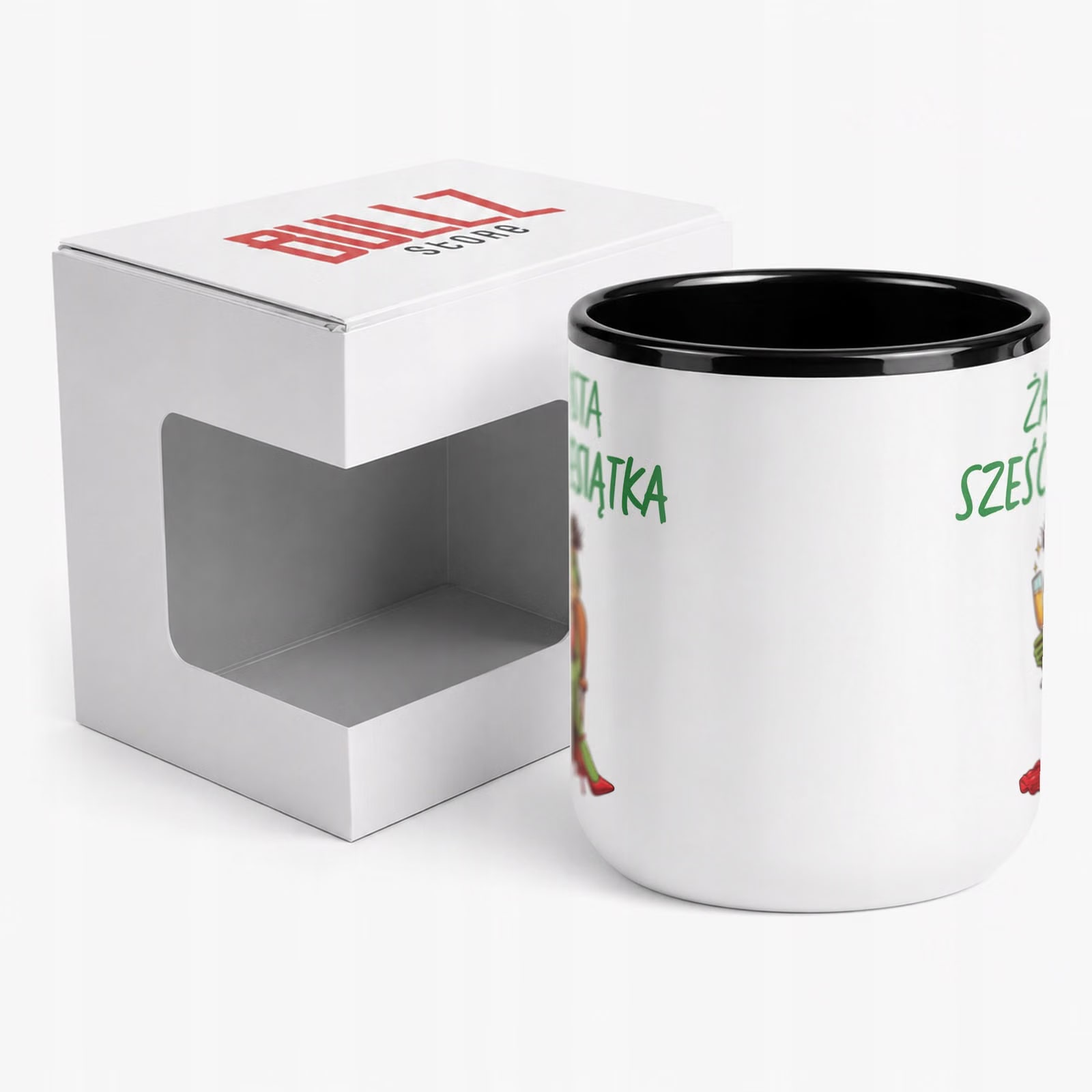 Kubek z nadrukiem Premium Czarny Na 60 Urodziny Upominek Prezent
