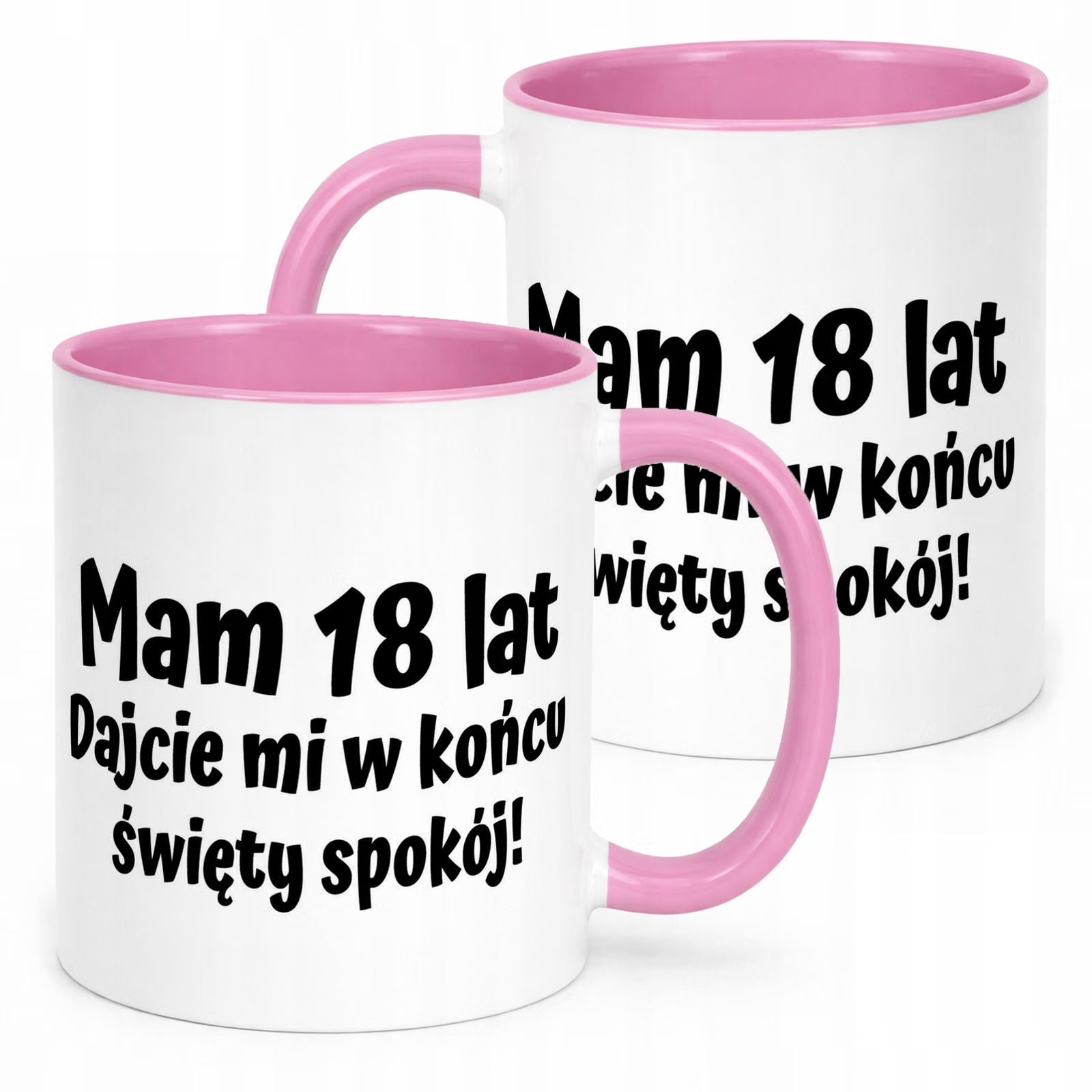 Kubek Różowy Mam 18 Lat Na Urodziny Prezent Upominek