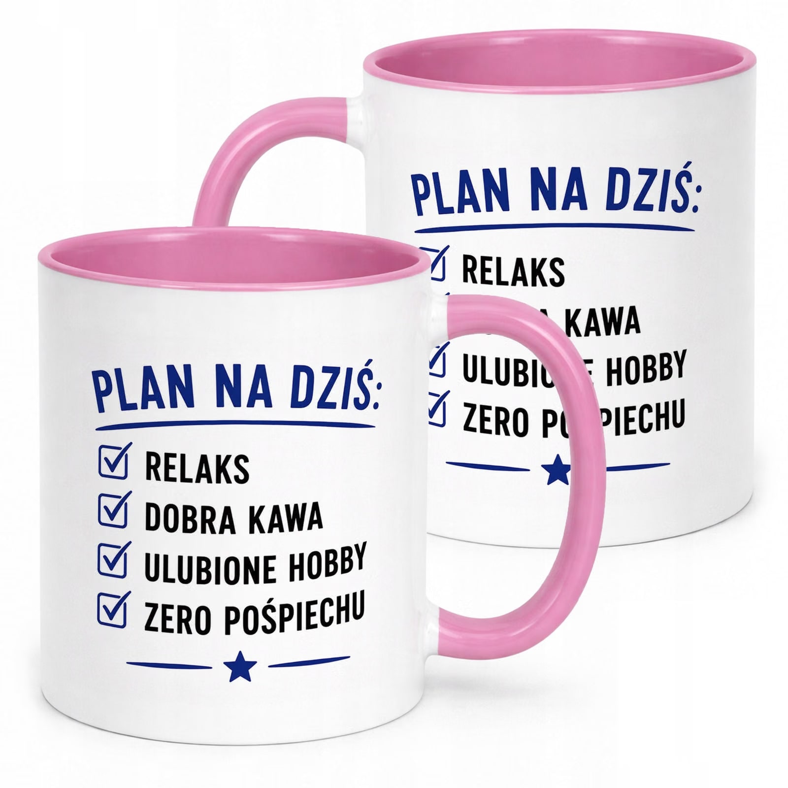 Kubek Różowy z nadrukiem Emerytura Dla Emeryta Upominek Prezent