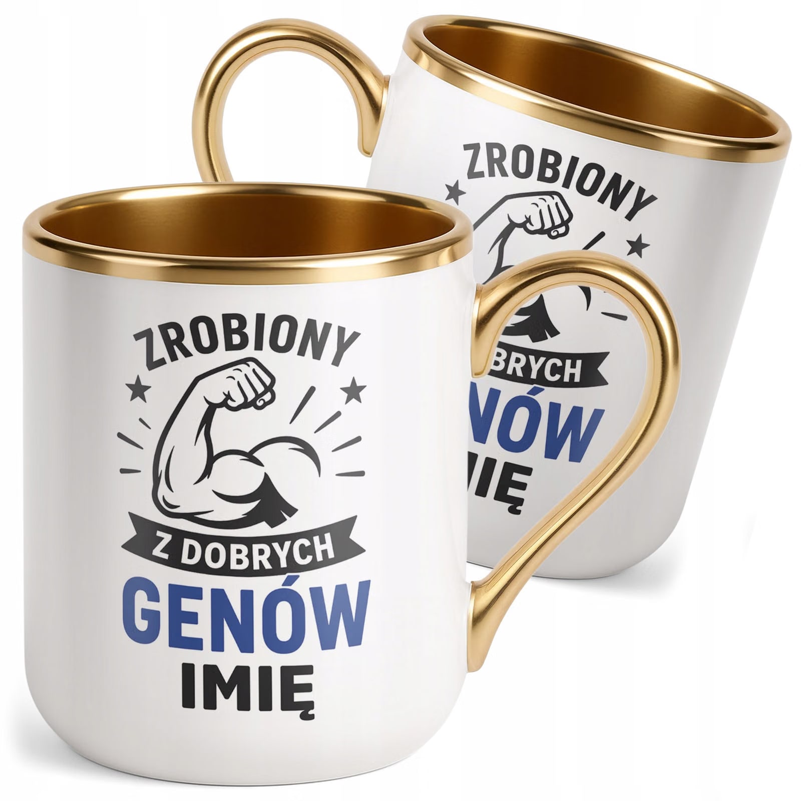 Kubek personalizowany z nadrukiem Premium Złoty Dzień Chłopaka
