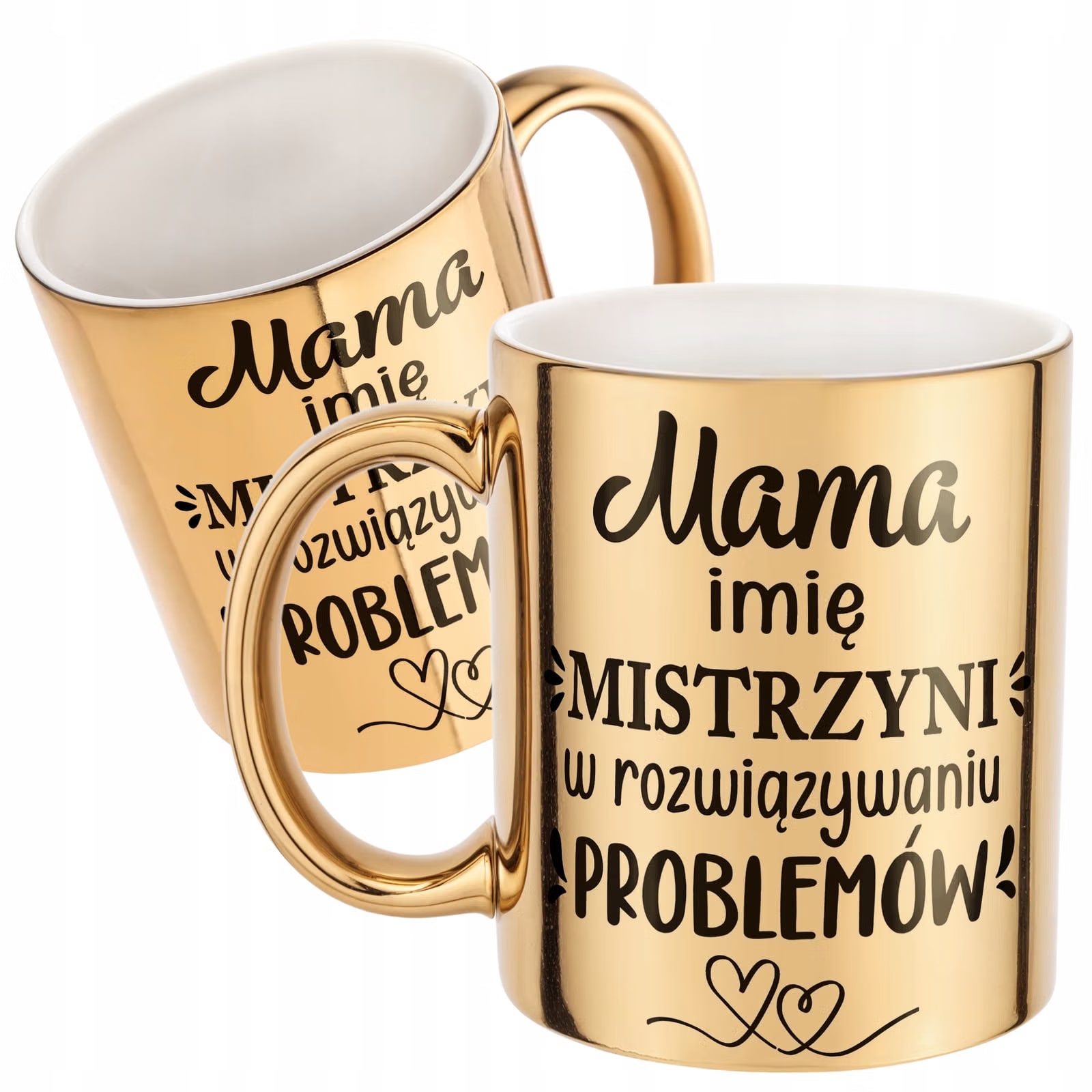 Złoty Kubek ceramiczny Personalizowany Dzień Matki Dla Mamy Prezent