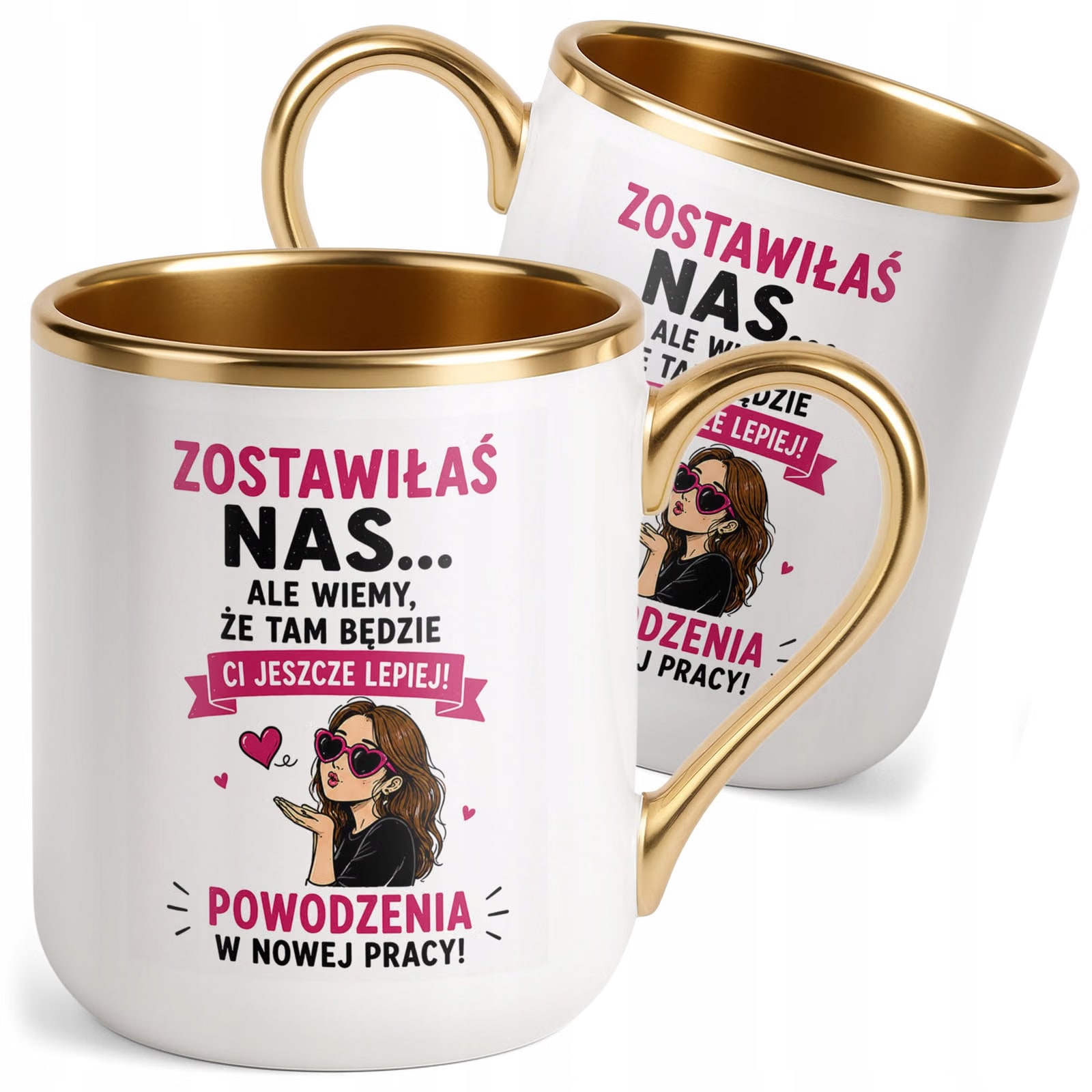 Kubek z nadrukiem Premium Złoty Pożegnanie Odejście z Pracy