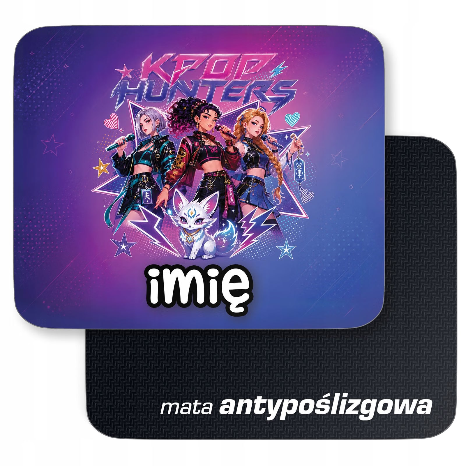Podkładka pod mysz personalizowana z nadrukiem Łowczynie Kpop dla graczy