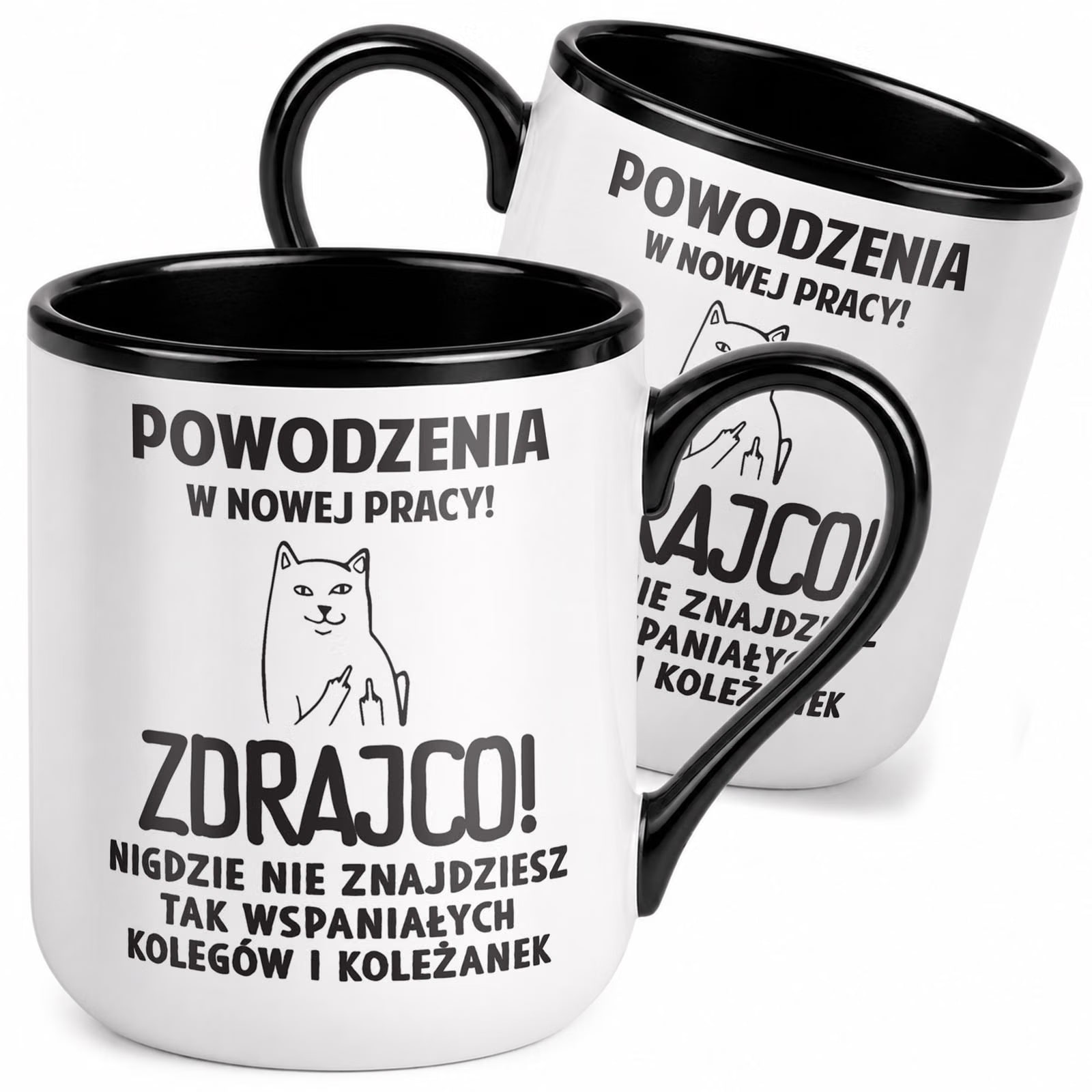 Kubek z nadrukiem Premium Czarny Pożegnanie Odejście z Pracy Prezent