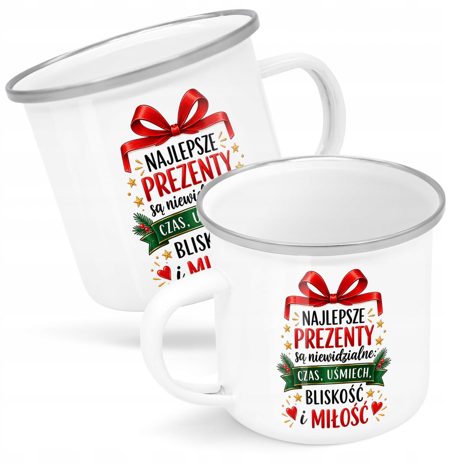 Kubek Emaliowany Boże Narodzenie Mikołajki Najlepsze Prezenty Prezent