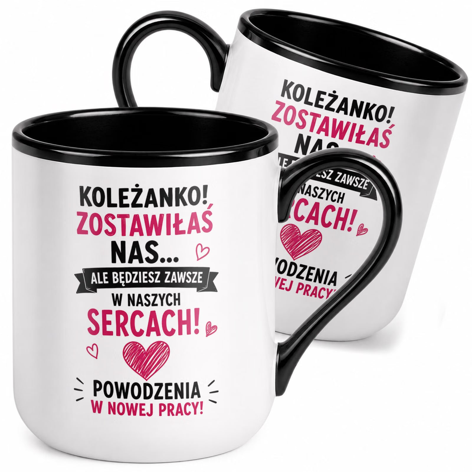Kubek z nadrukiem Premium Czarny Pożegnanie Odejście z Pracy Prezent