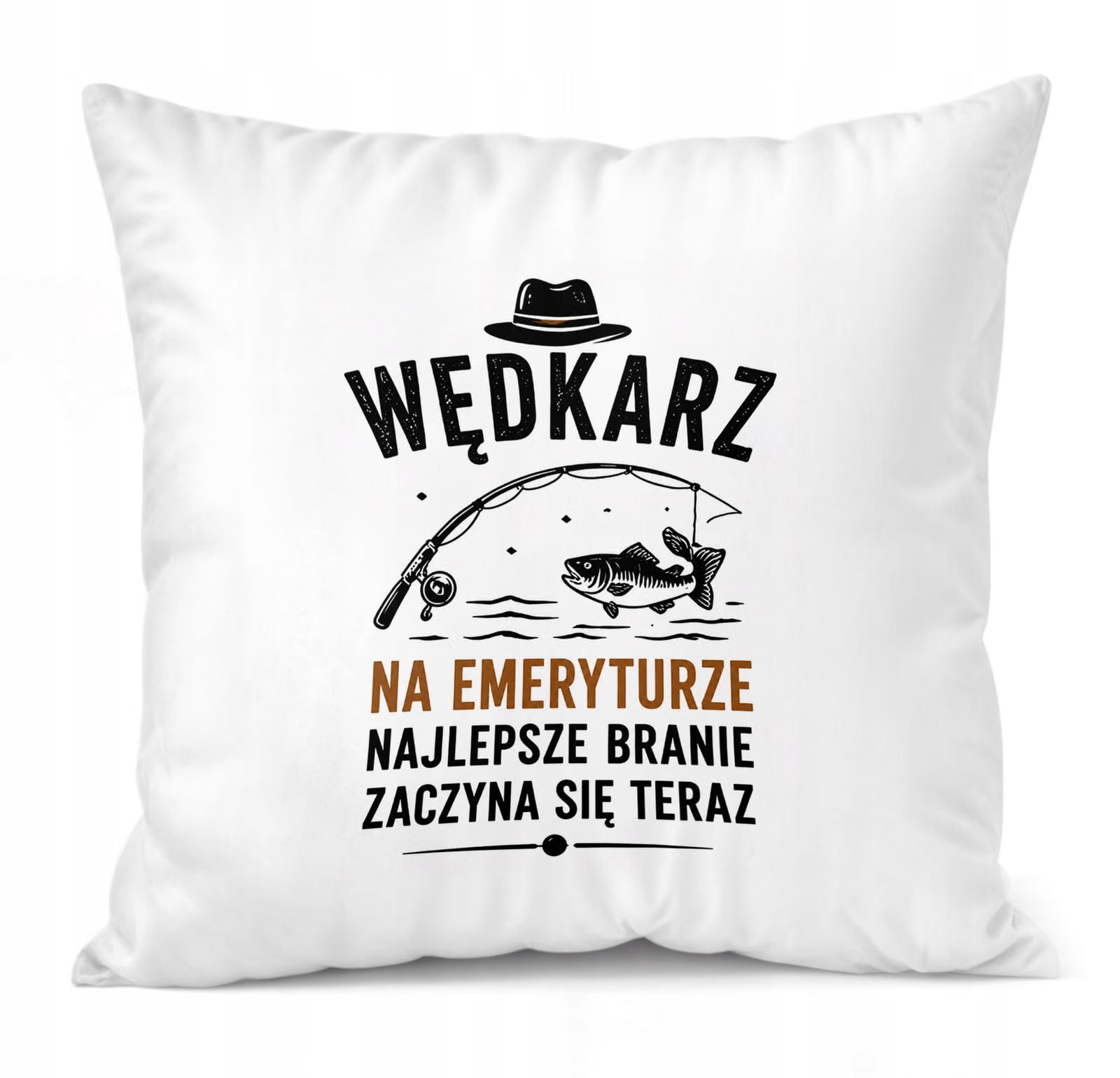 Poduszka Jasiek 38x38cm z Nadrukiem Emerytura Dla Emeryta Upominek Prezent