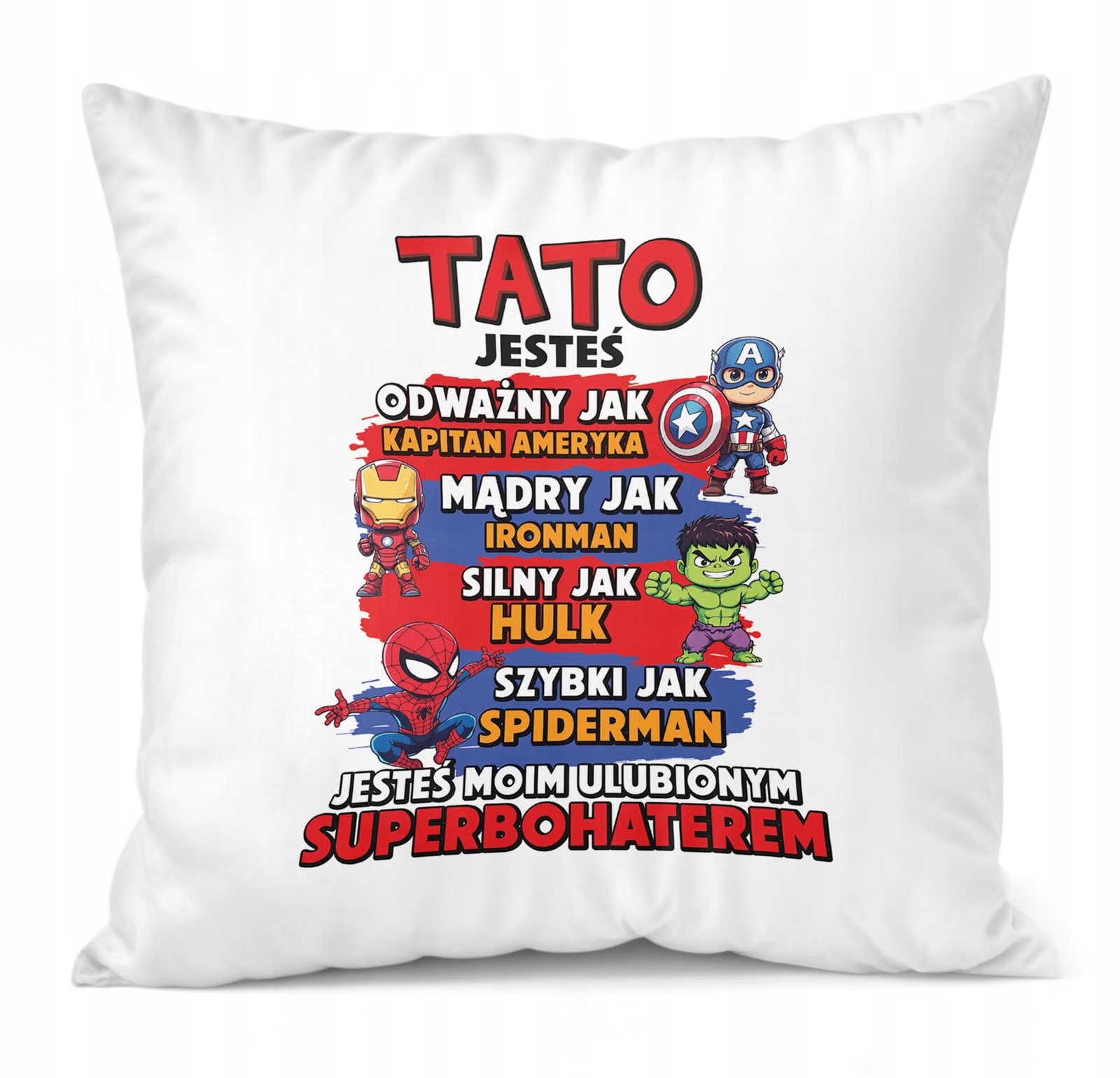 Zestaw Kubek + Poduszka Dzień Ojca Dla Taty Tata Bohater Prezent