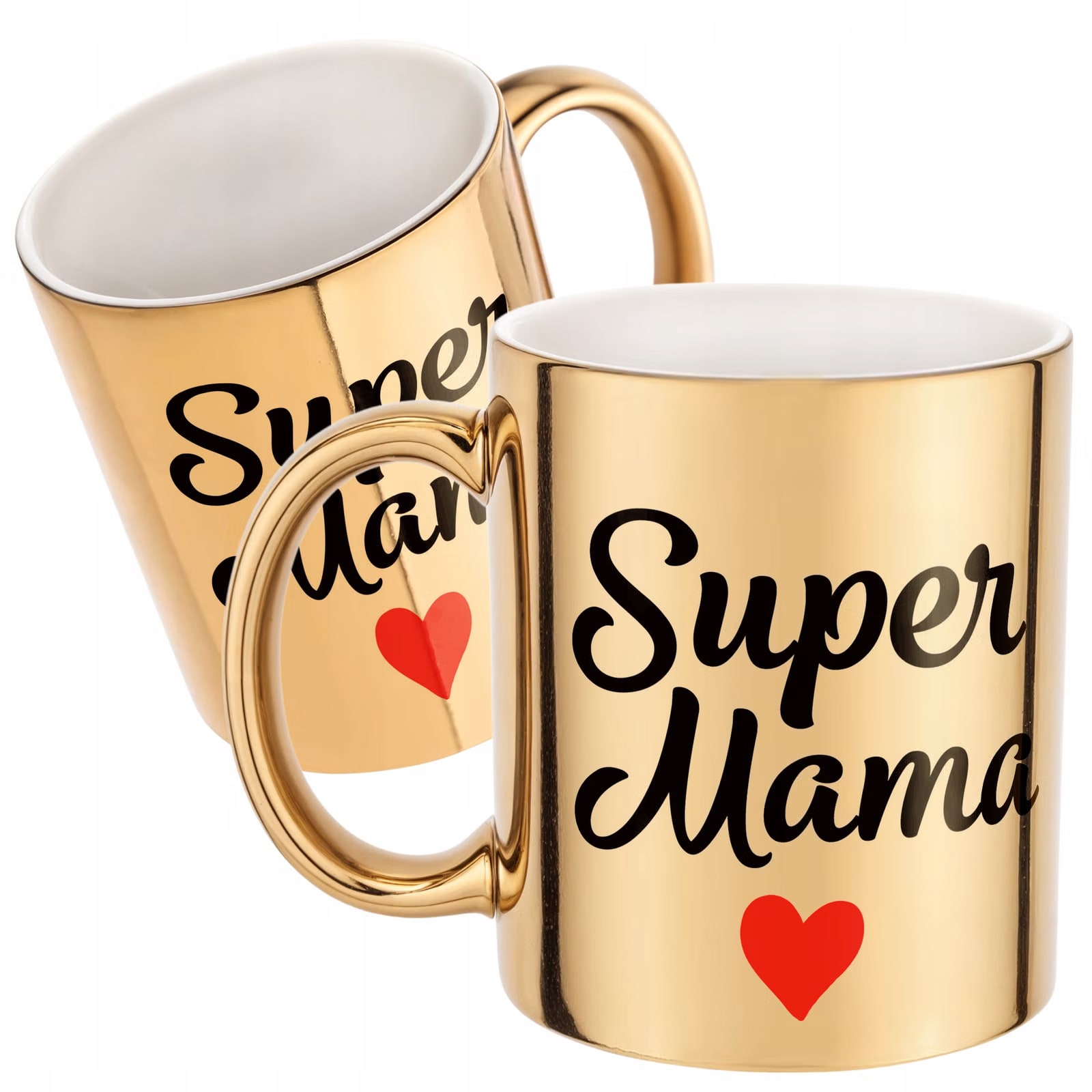 Złoty Kubek ceramiczny Dzień Matki Dla Mamy Upominek Super Mama
