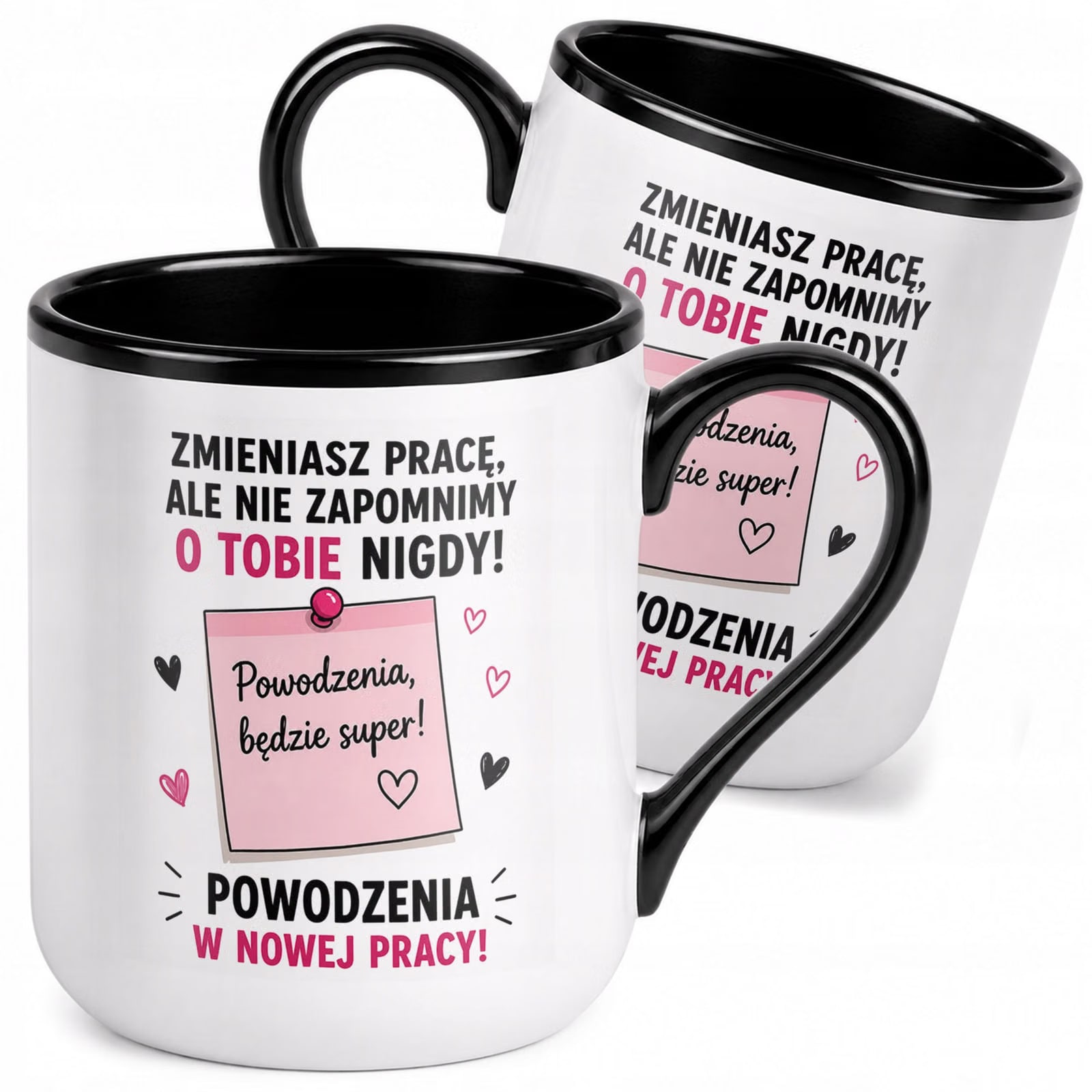 Kubek z nadrukiem Premium Czarny Pożegnanie Odejście z Pracy Prezent