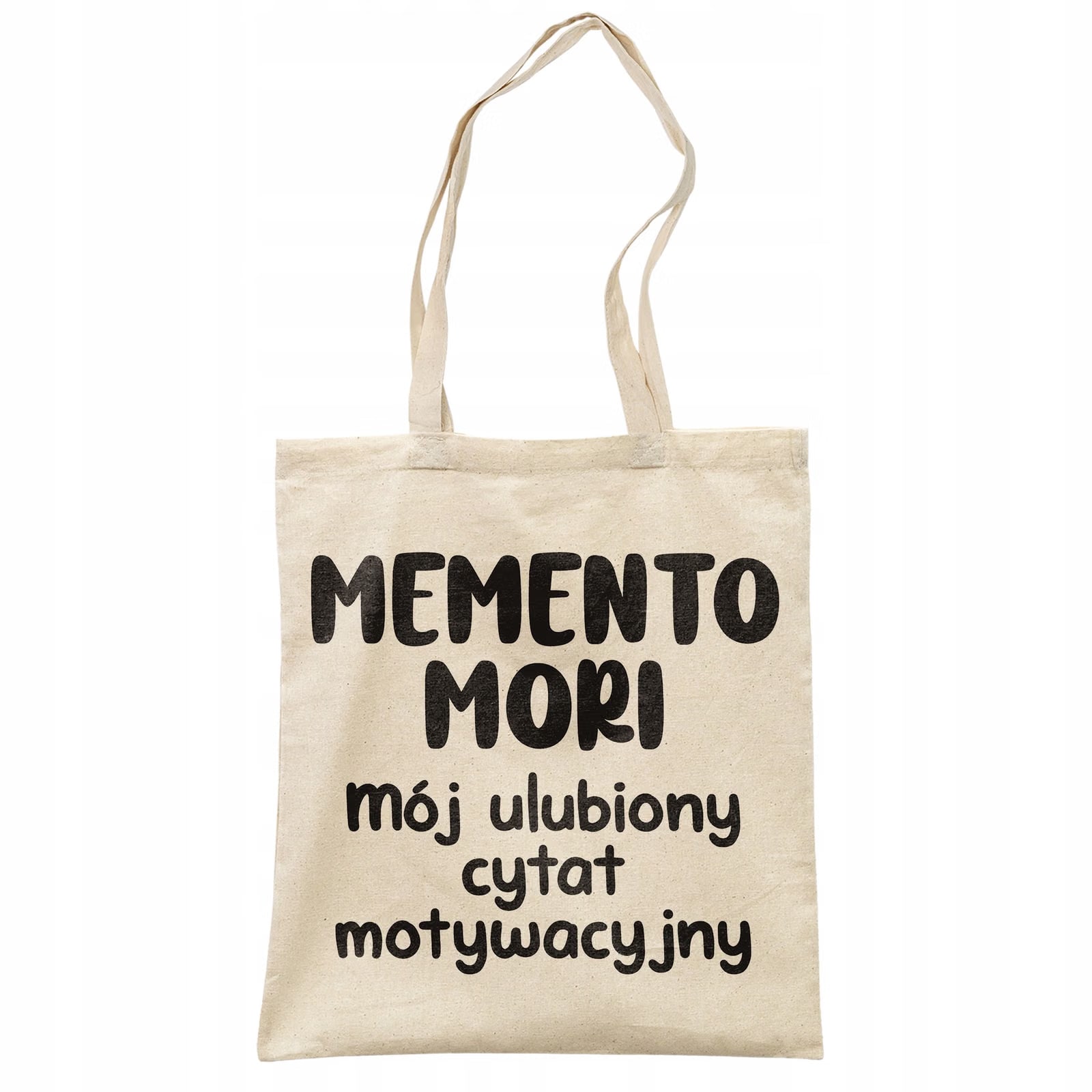 Torba bawełniana na zakupy Memento Mori Cytat Motywacyjny Prezent