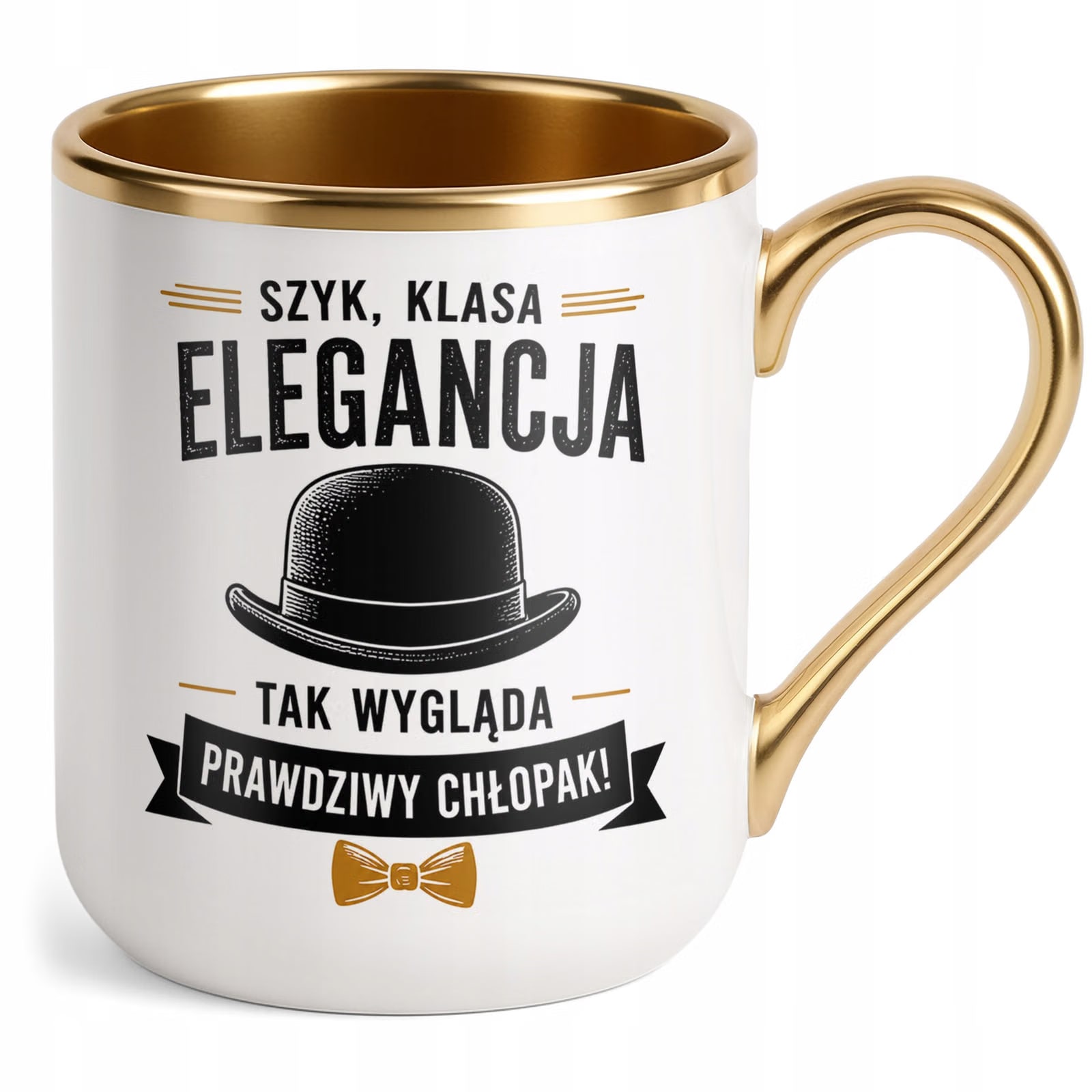 Kubek z nadrukiem Premium Złoty Dzień Chłopaka Mężczyzny Prezent