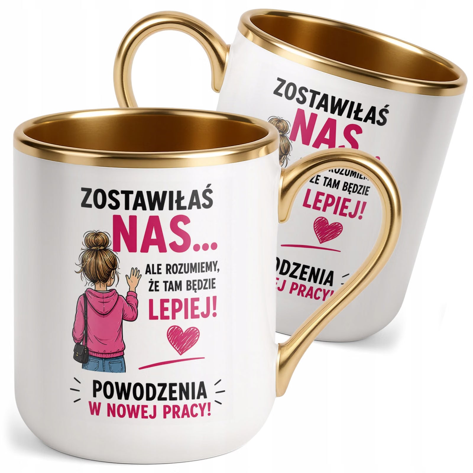 Kubek z nadrukiem Premium Złoty Pożegnanie Odejście z Pracy