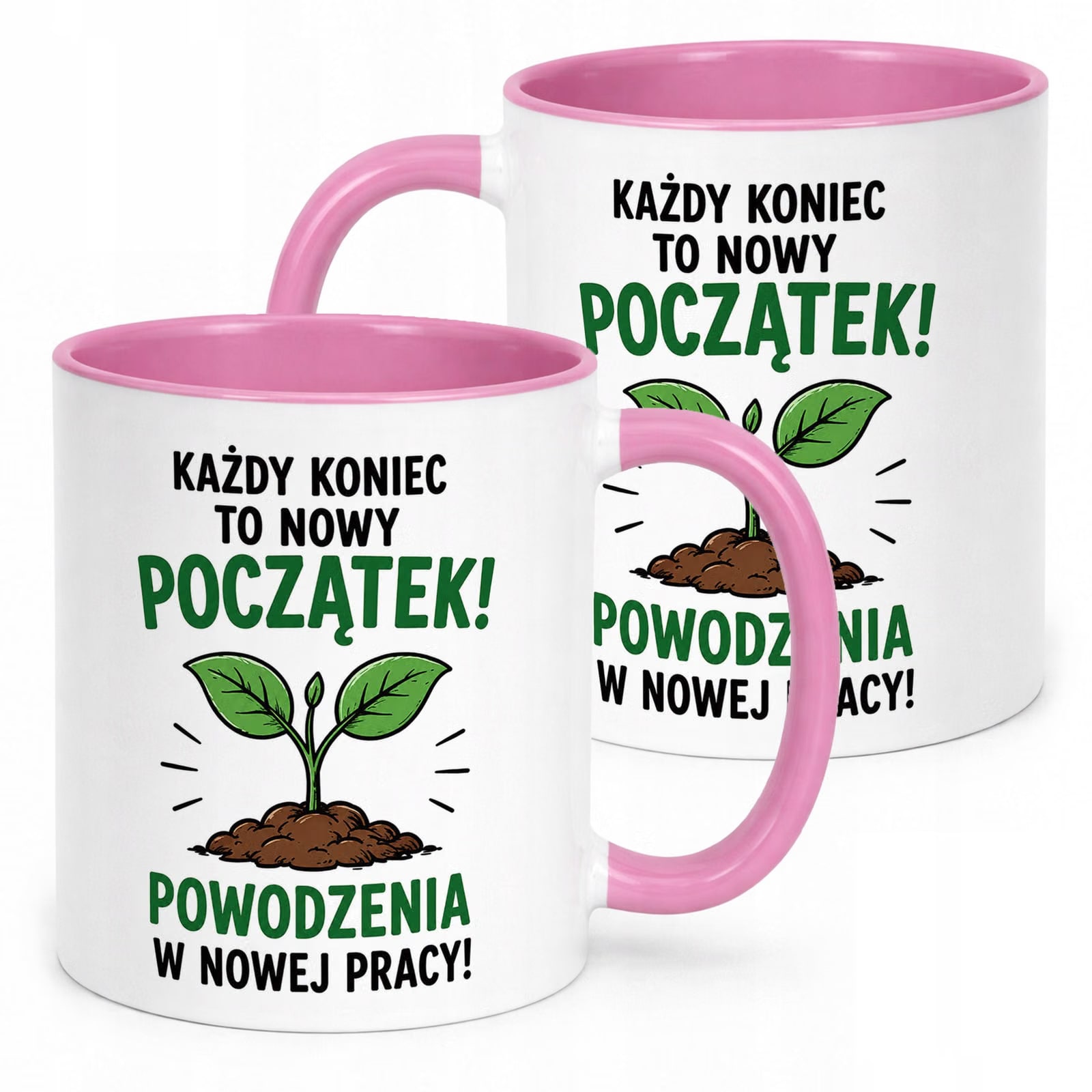 Kubek Różowy z nadrukiem Pożegnanie Odejście z Pracy Upominek Prezent