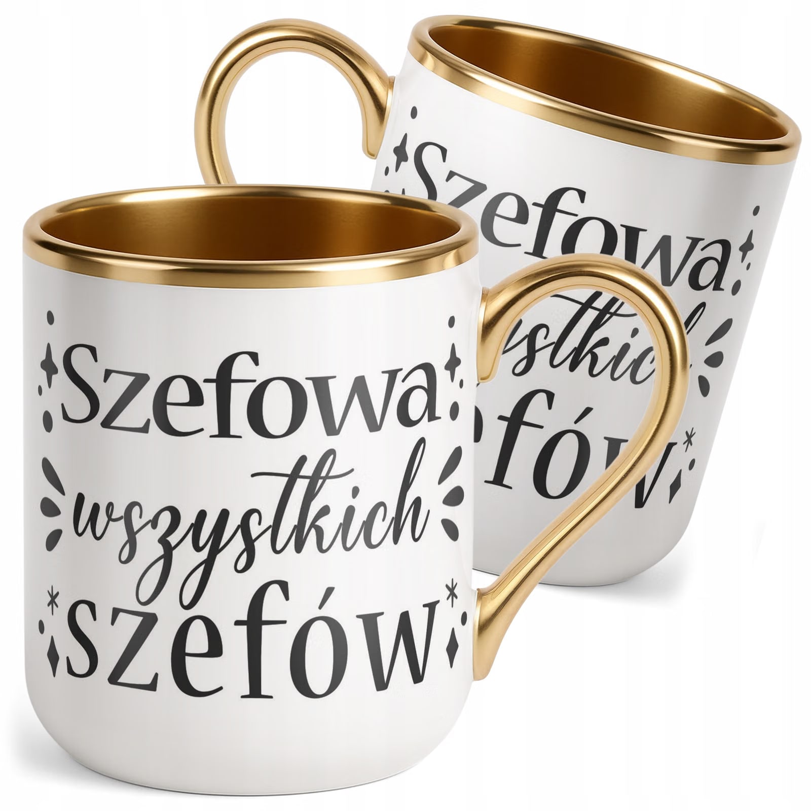 Kubek Premium Złoty Szefowa Wszystkich Szefów Dla Szefowej Prezent
