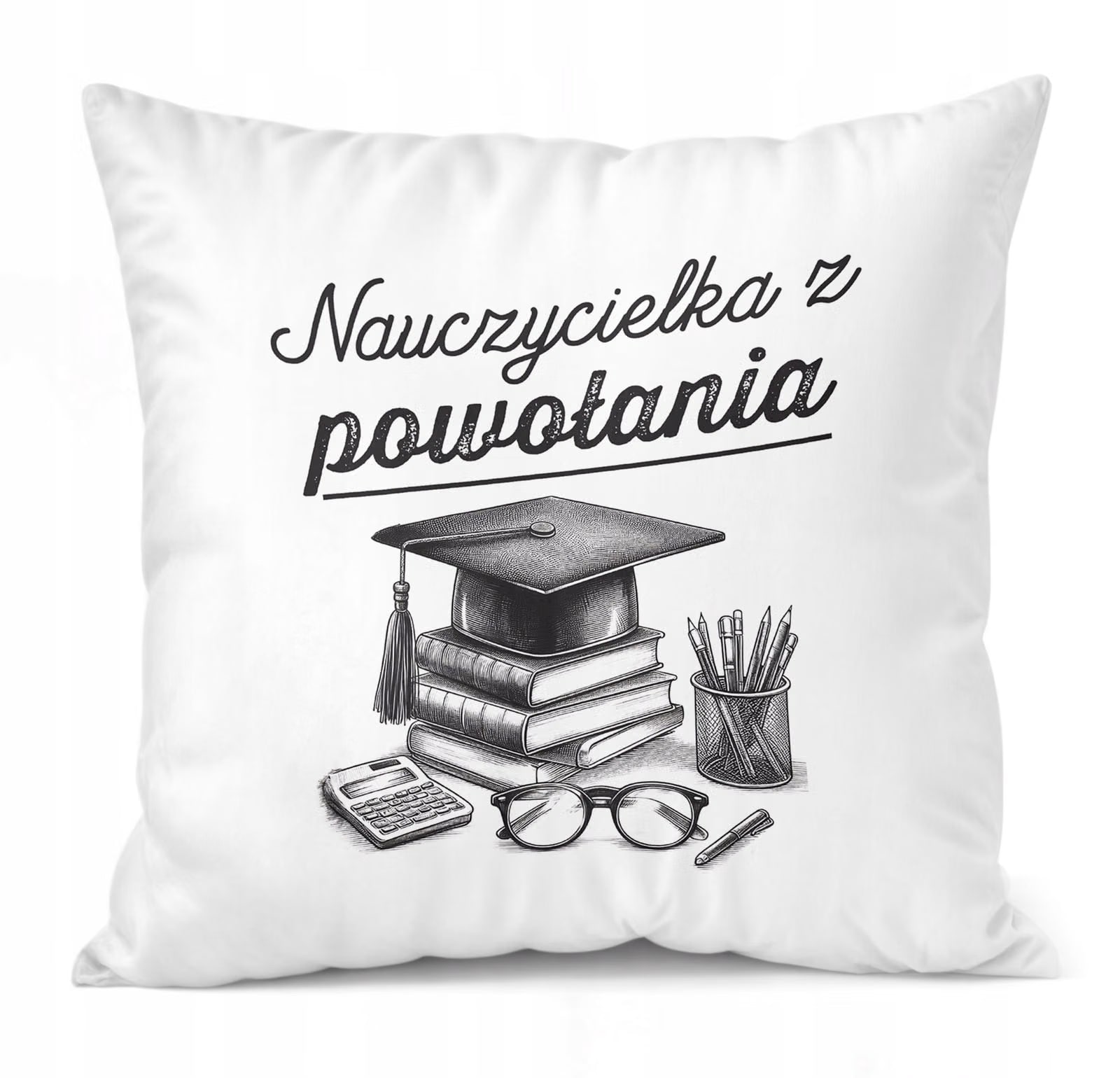 Poduszka Jasiek 38x38cm z Nadrukiem Dzień Nauczyciela Prezent Upominek