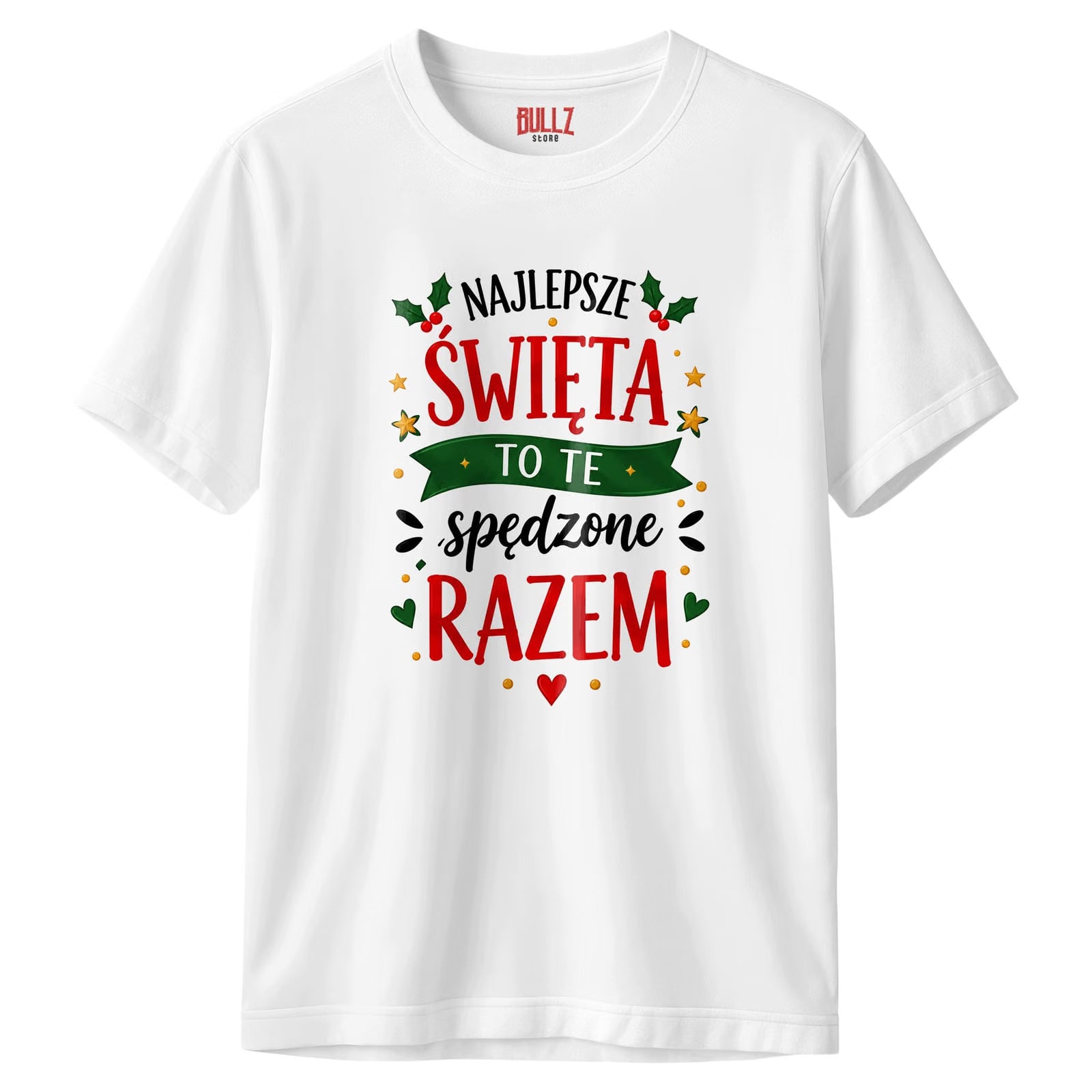 Koszulka biała męska Świąteczna Świąt Prezent