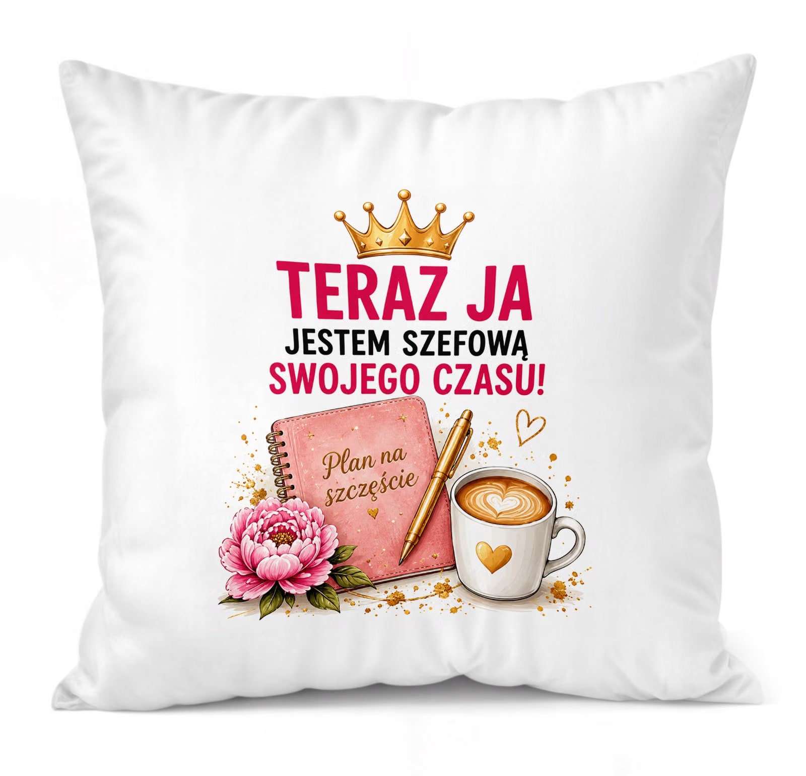 Poduszka Jasiek 38x38cm z Nadrukiem Emerytura Dla Emerytki Prezent