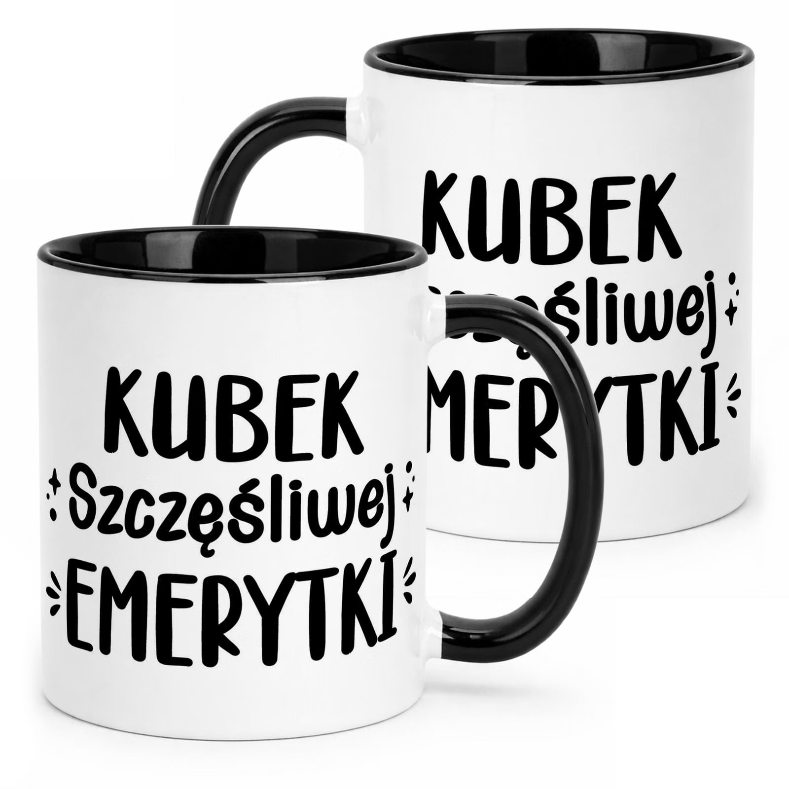 Kubek Czarny z okazji Emerytury Dla Emerytki Prezent Upominek