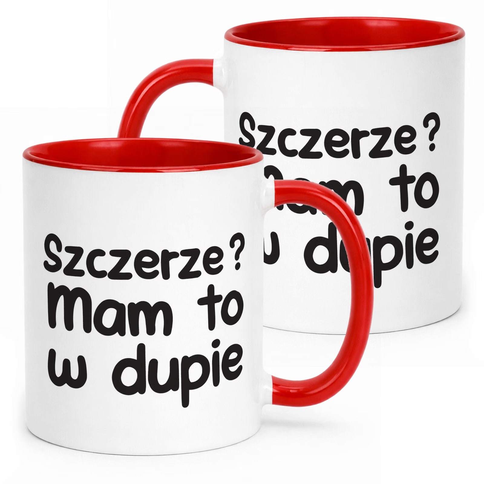 Kubek Czerwony Szczerze Mam To W D*pie Śmieszny Zabawny Prezent
