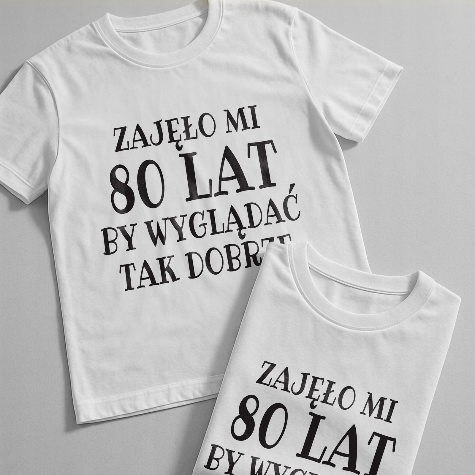 Koszulka biała męska Zajęło Mi 80 Urodziny Prezent Upominek