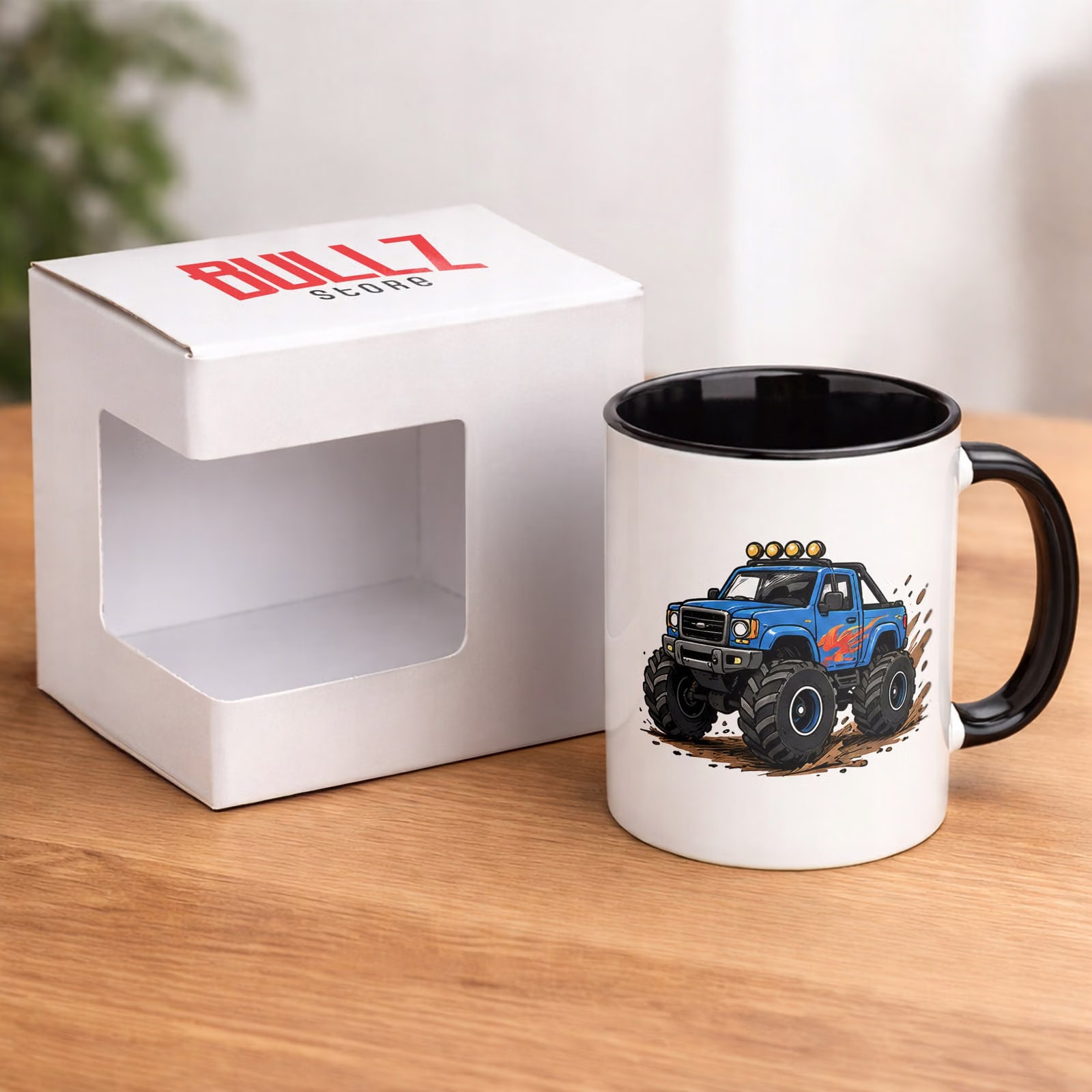 Kubek Czarny z nadrukiem Monster Truck Dla Dzieci Prezent Upominek