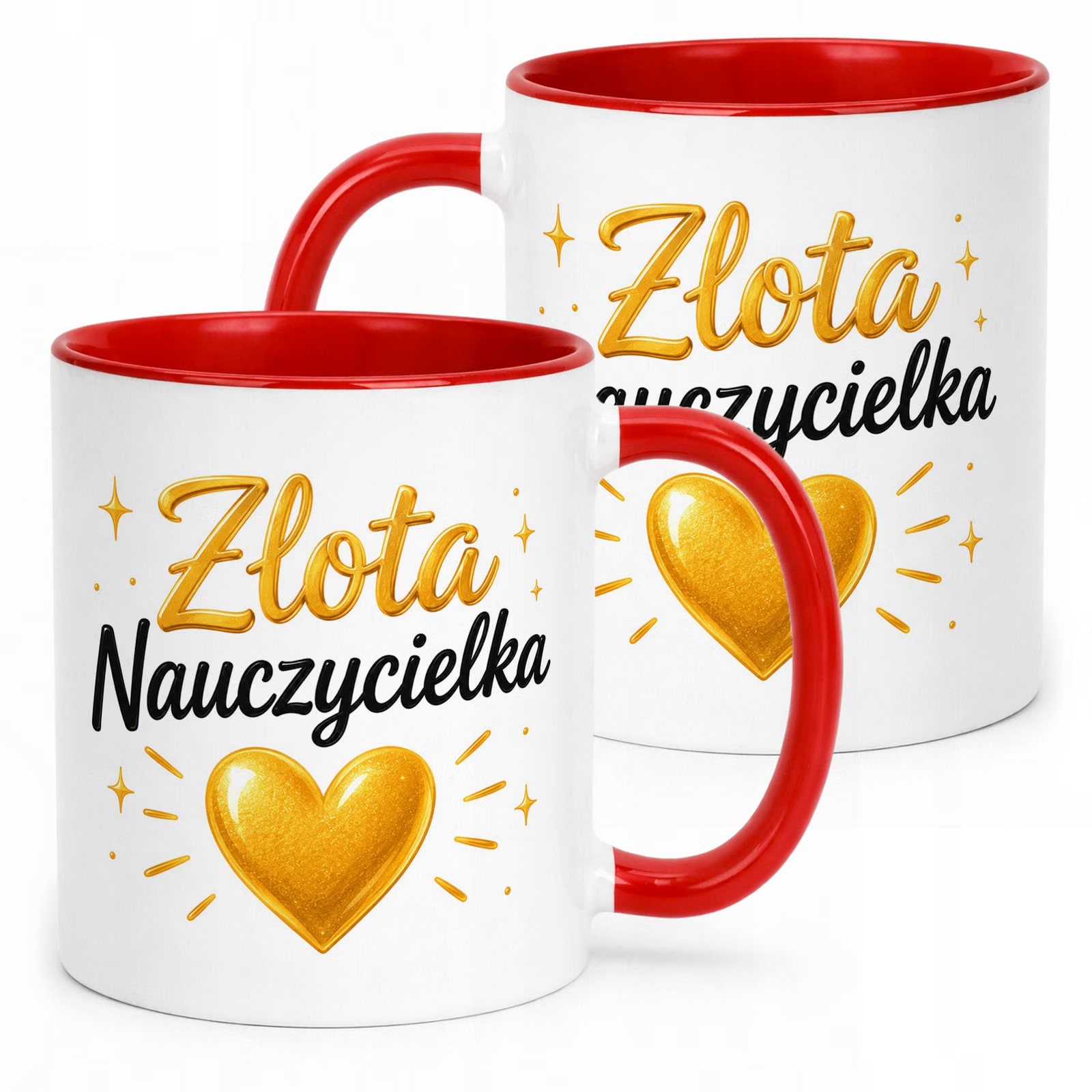 Kubek Czerwony Dzień Nauczyciela Dla Nauczycielki Prezent Upominek