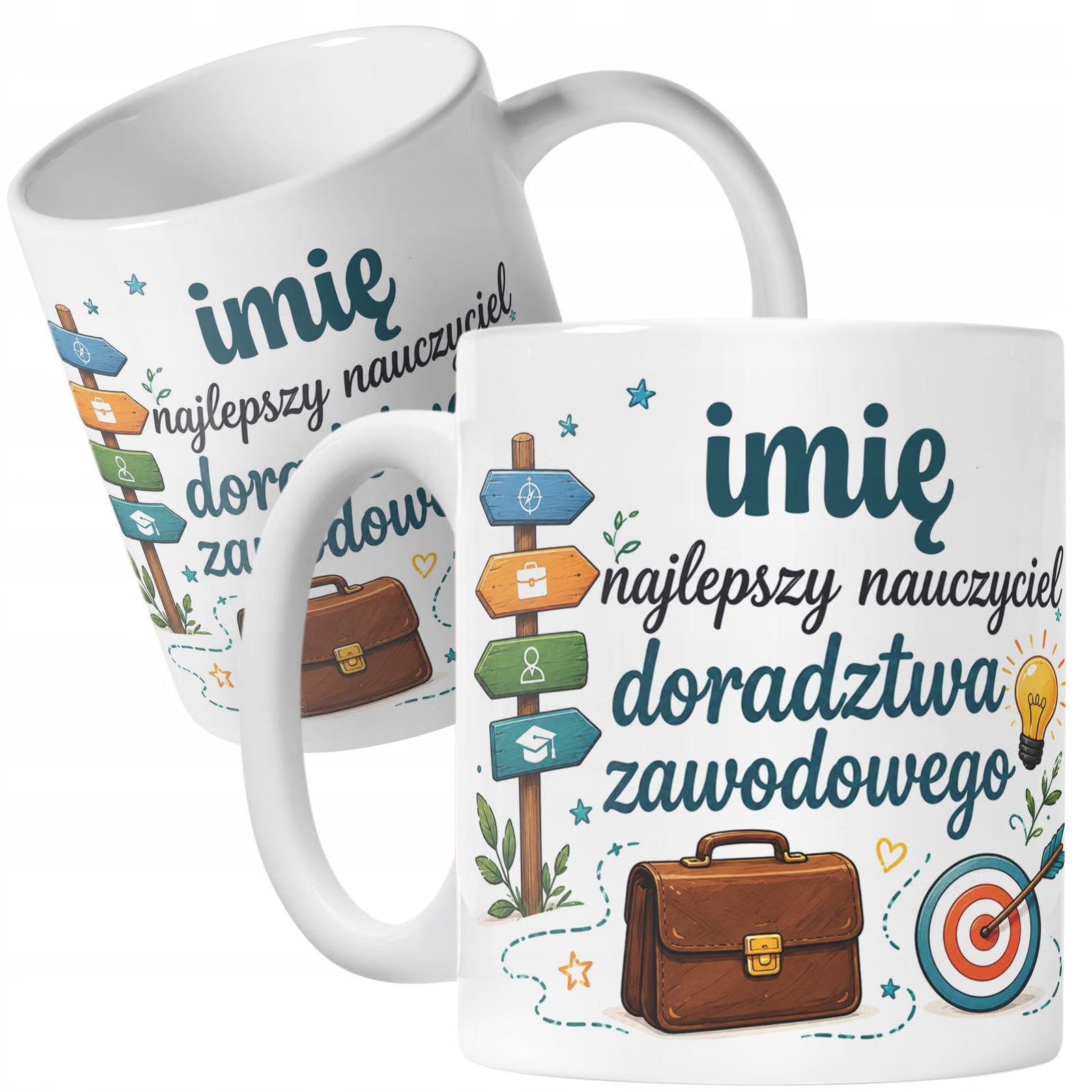 Kubek z Imieniem Dzień Nauczyciela Zakończenie Roku Doradztwo Zawodowe