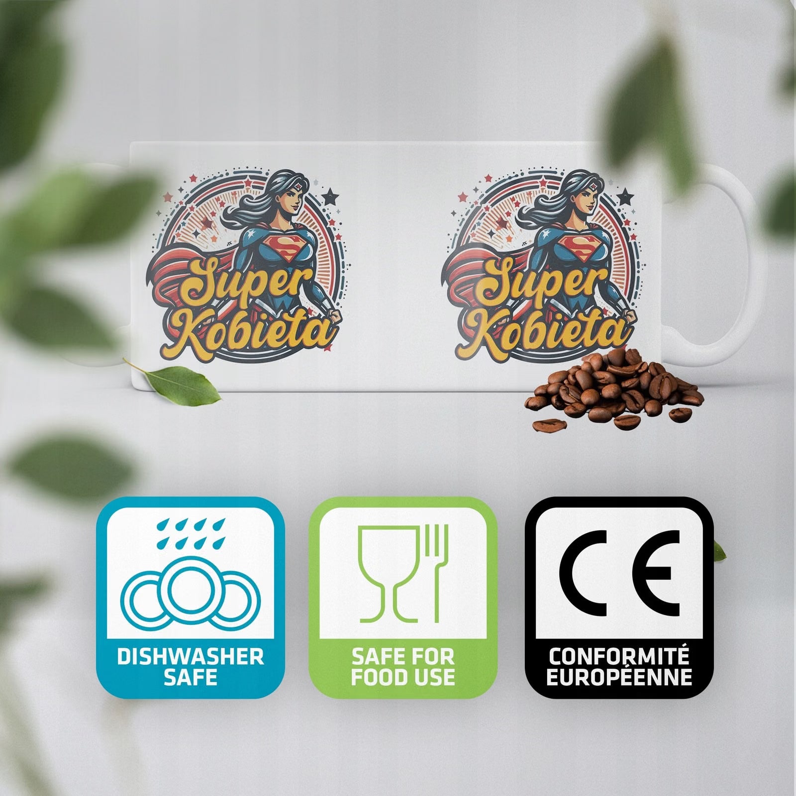 Zestaw Kubek + Torba Dzień Kobiet Prezent Upominek Super Kobieta