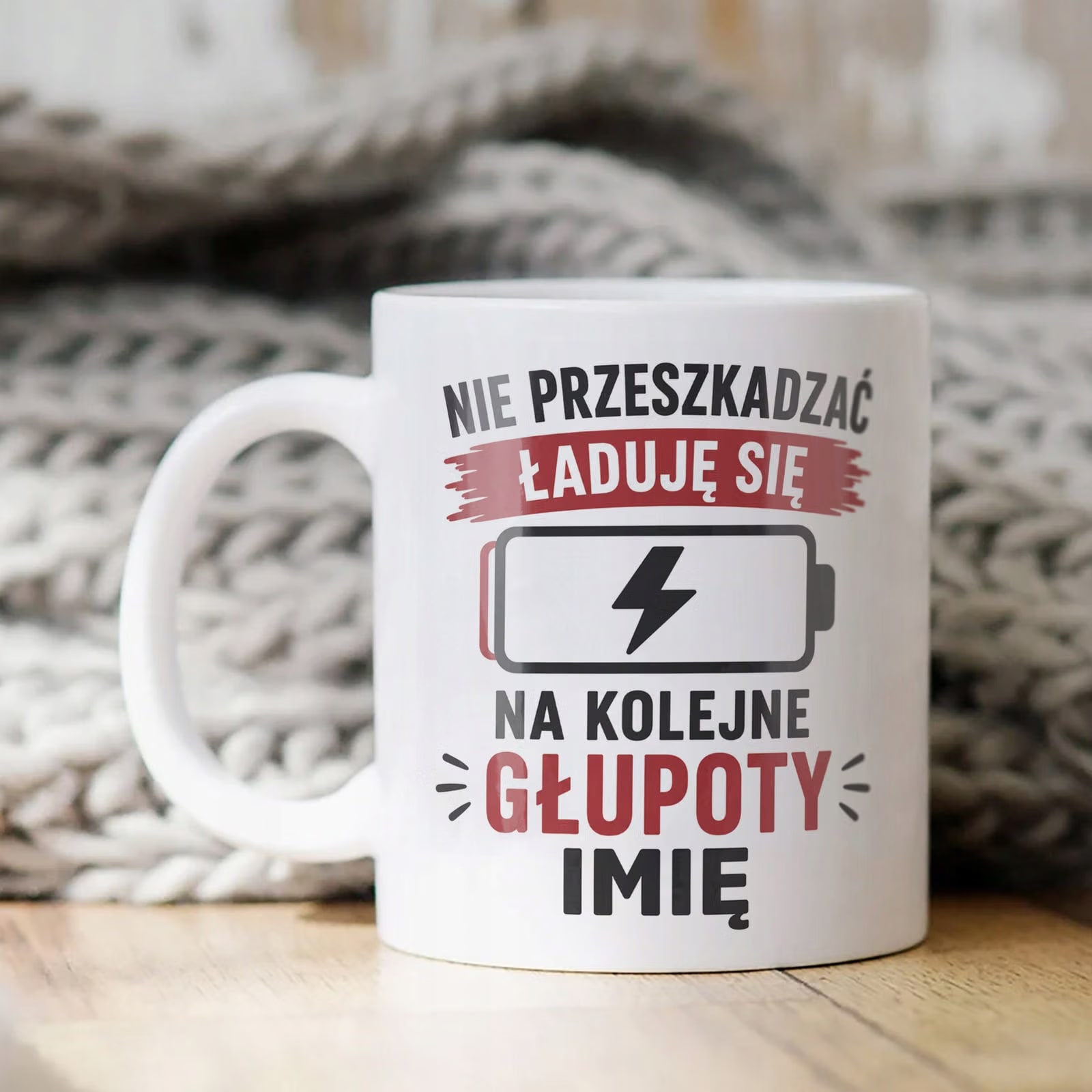 Biały Kubek personalizowany z nadrukiem Dzień Chłopaka Dla Mężczyzny