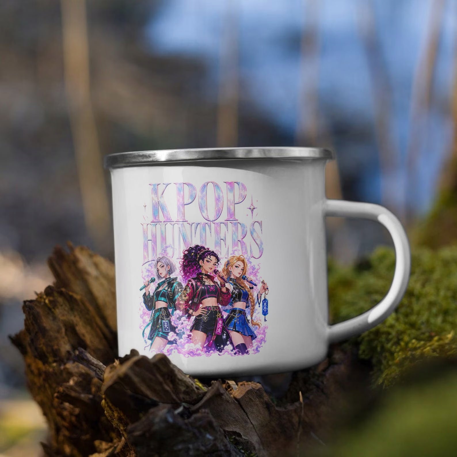 Zestaw Kubek Emaliowany Poduszka Z Nadrukiem ŁOWCZYNIE KPOP Prezent