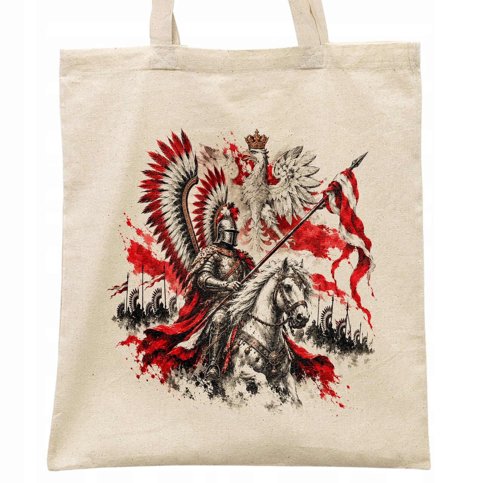 Torba shopper ecru patriotyczna święto niepodległości z nadrukiem