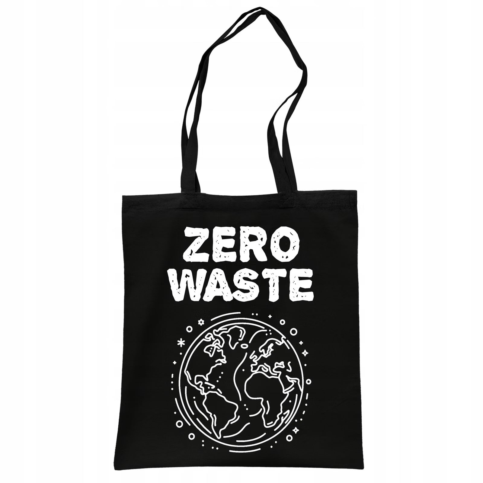 Torba bawełniana czarna na zakupy Eco Ekologia Przyroda Prezent